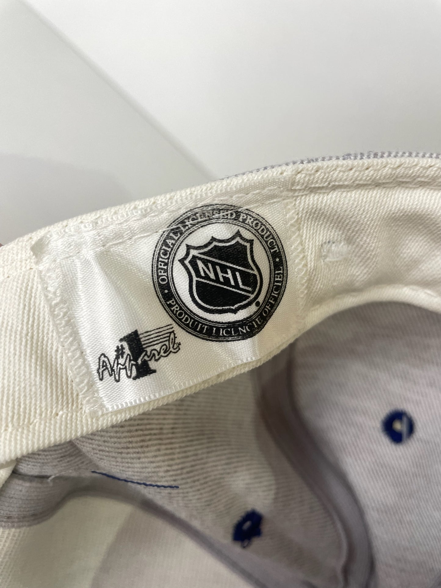 VINTAGE 90s TAMPA BAY LIGHTNING #1 APPAREL DRAWSTRING CAP HAT