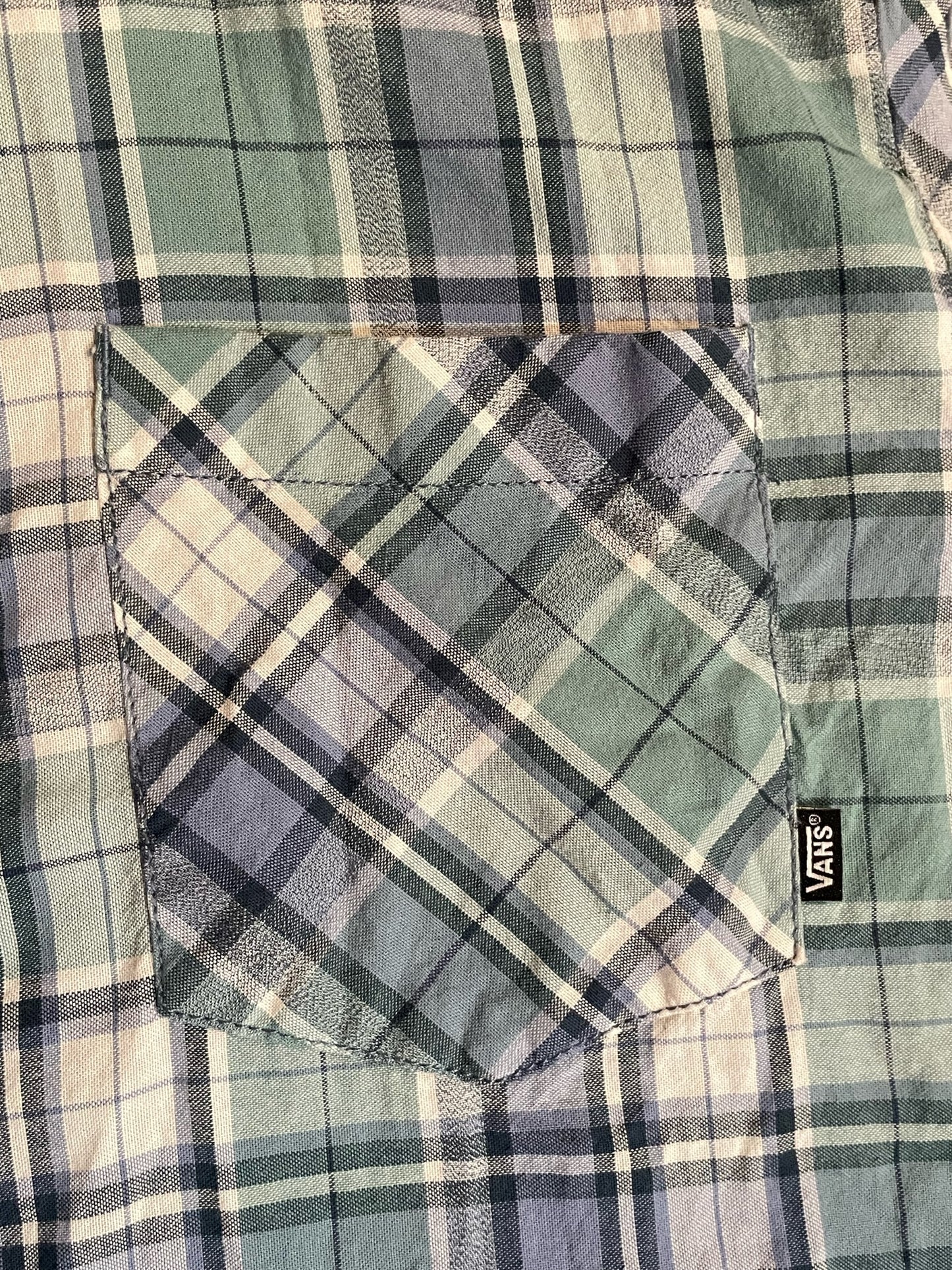 VANS CHECKED SHORT SLEEVES SHIRT SZ: M