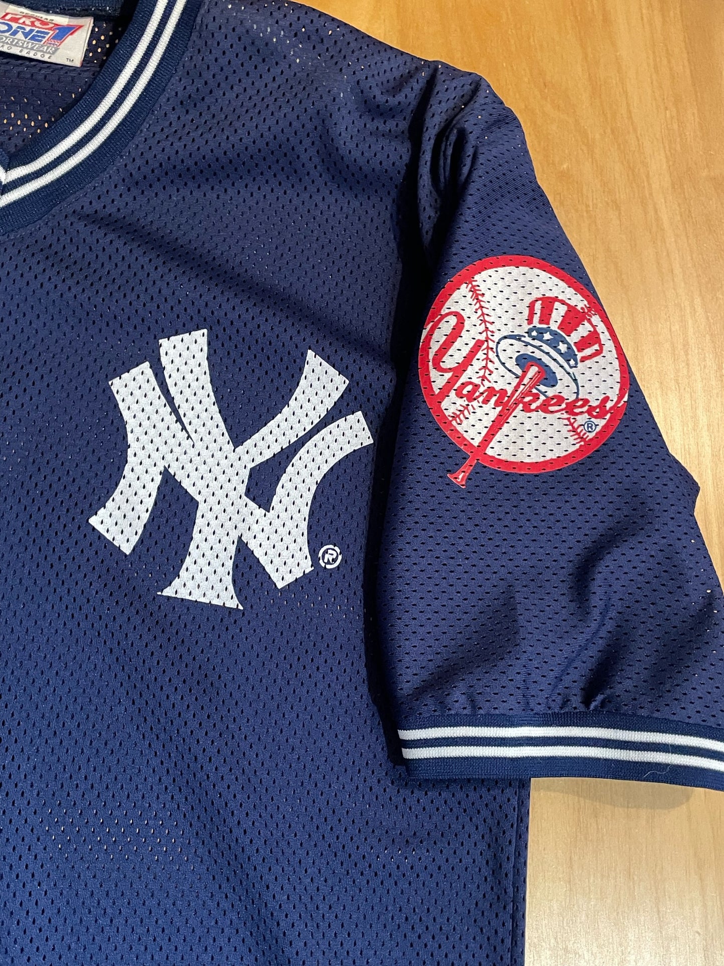 VINTAGE 90s PRO ONE NEW YORK YANKEES MLB JERSEY SZ: XL