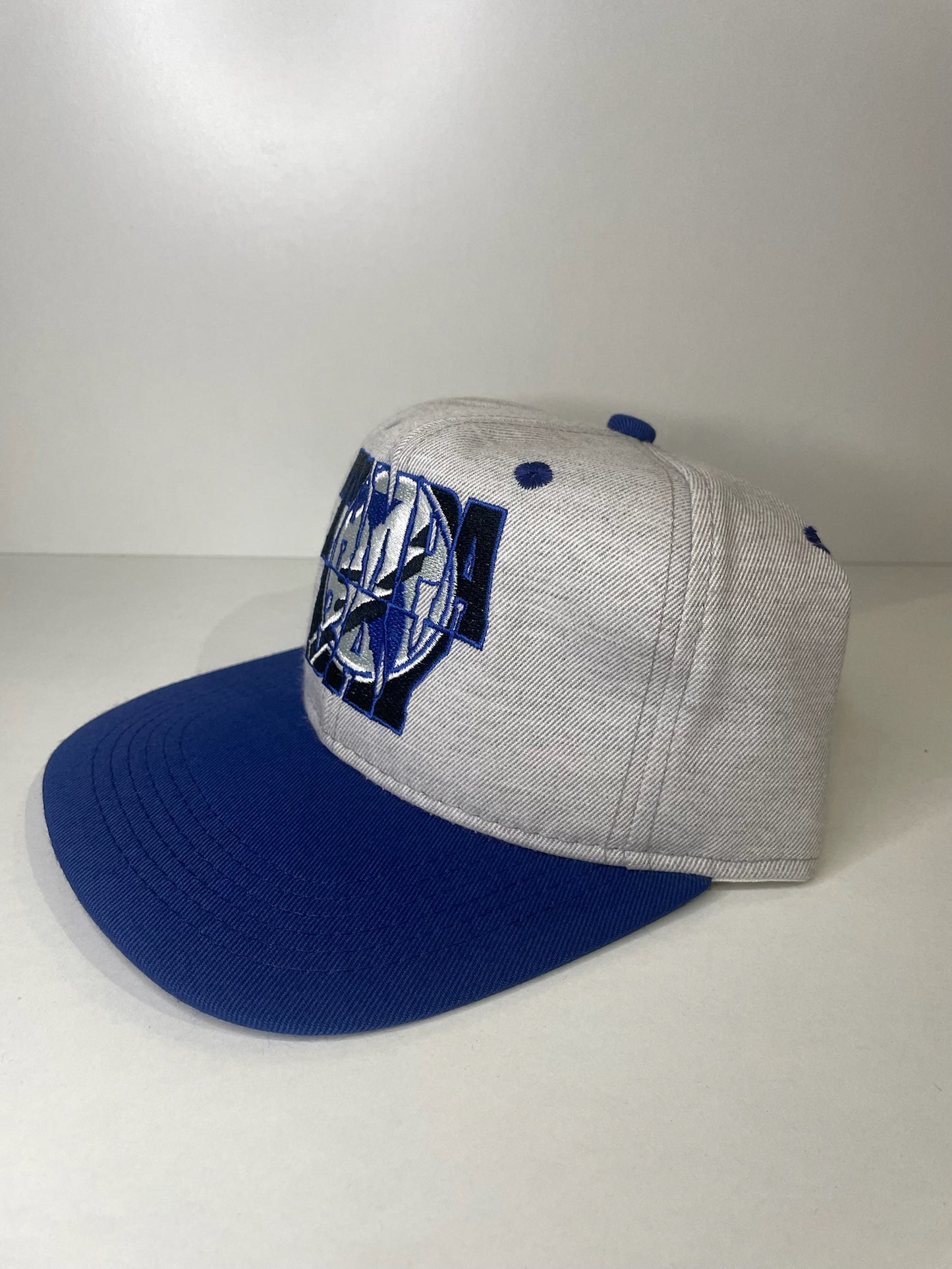 VINTAGE 90s TAMPA BAY LIGHTNING #1 APPAREL DRAWSTRING CAP HAT