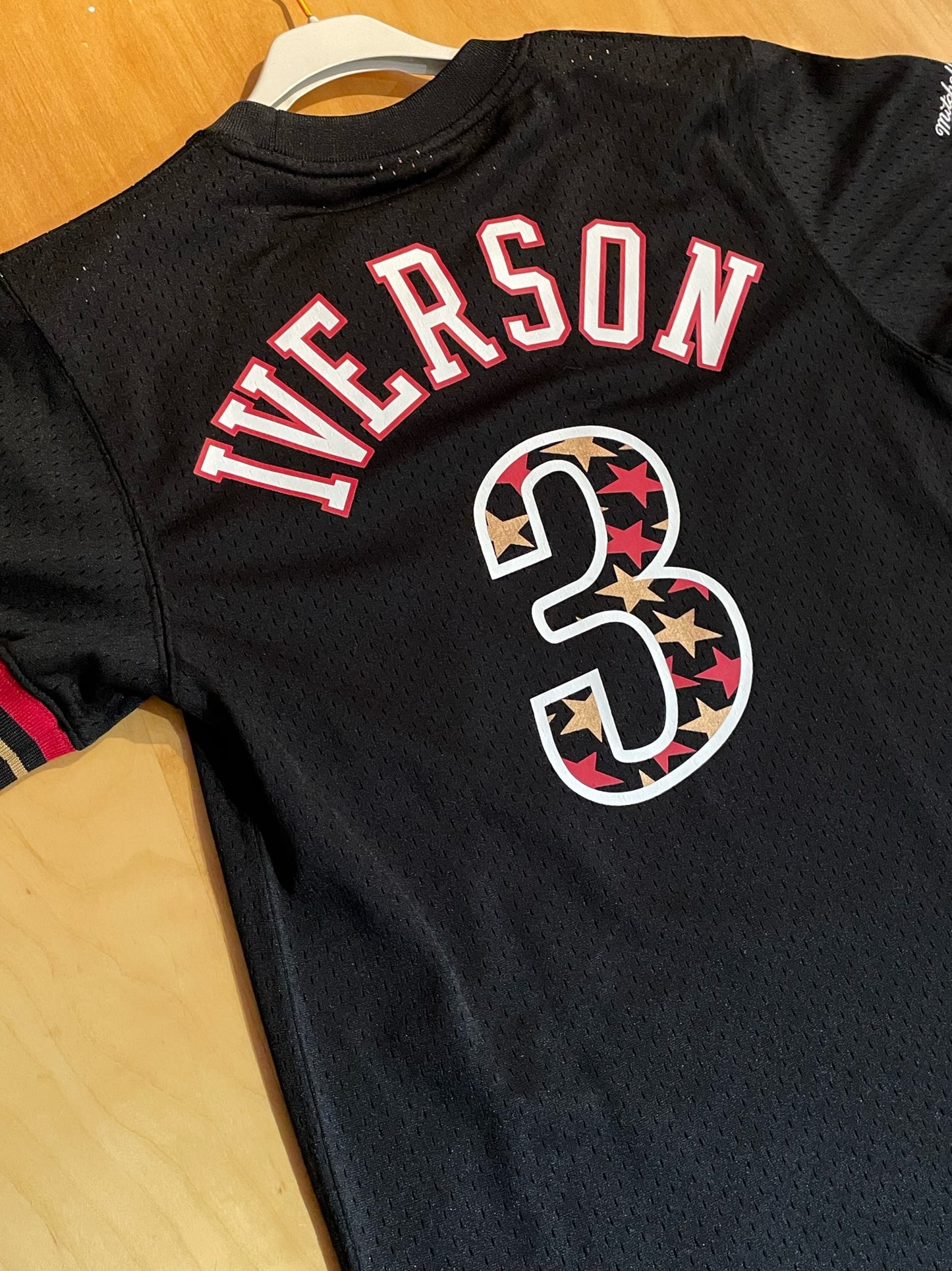 MITCHELL & NESS 76ERS PHILADELPHIA SIXERS "ALLEN IVERSON" NBA T-SHIRT JERSEY SZ: S