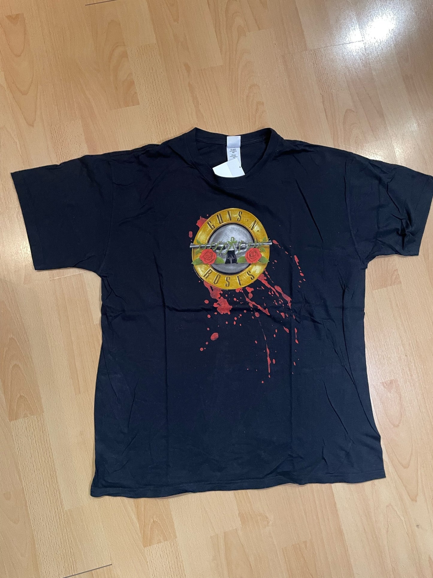 GUNS N ROSES "BLOODED CLASSIC LOGO" MUSIC BAND T-SHIRT SZ: XL