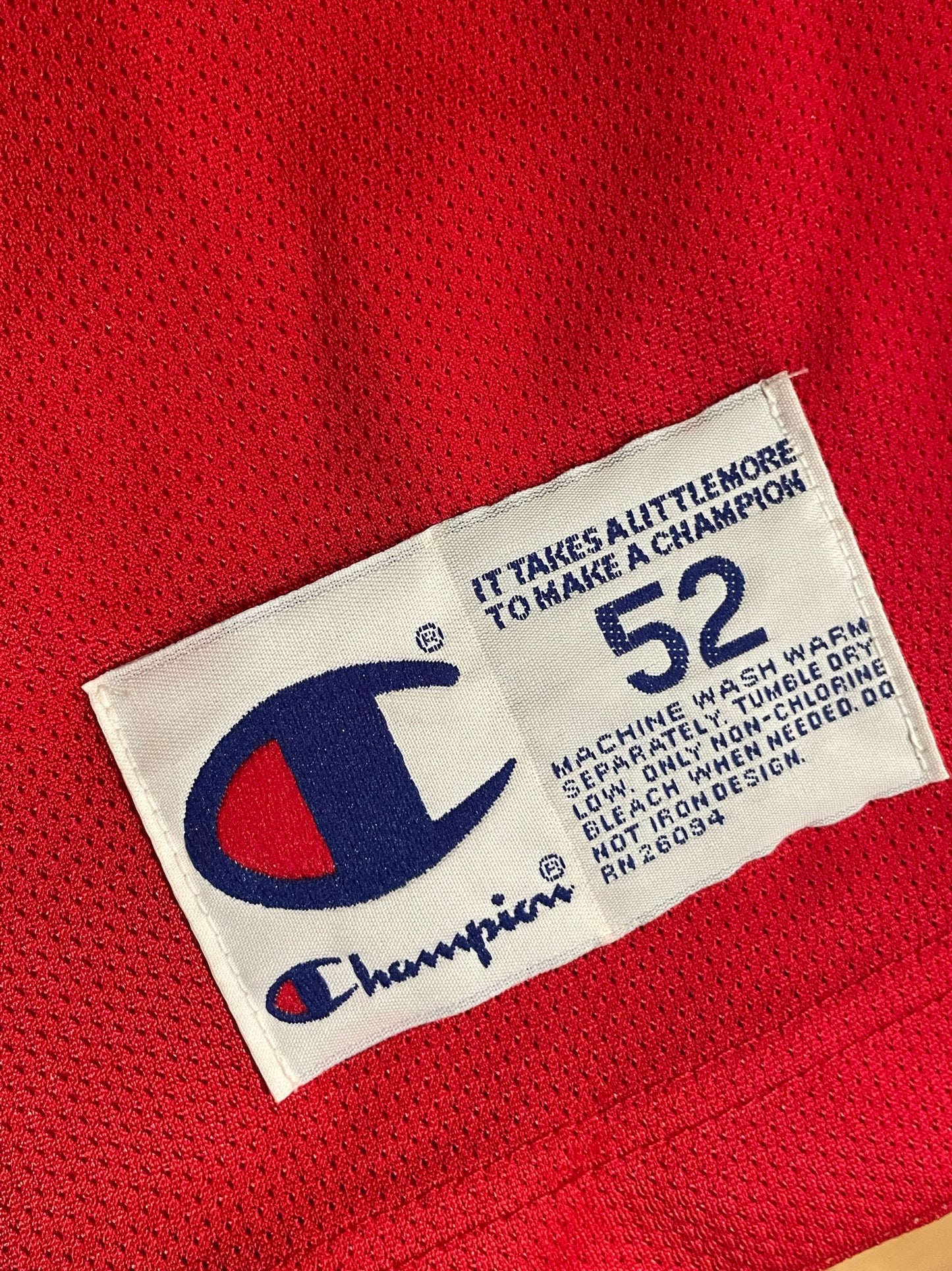 VINTAGE 90s CHAMPION CHICAGO BULLS "MICHAEL JORDAN" NBA JERSEY SZ: 52
