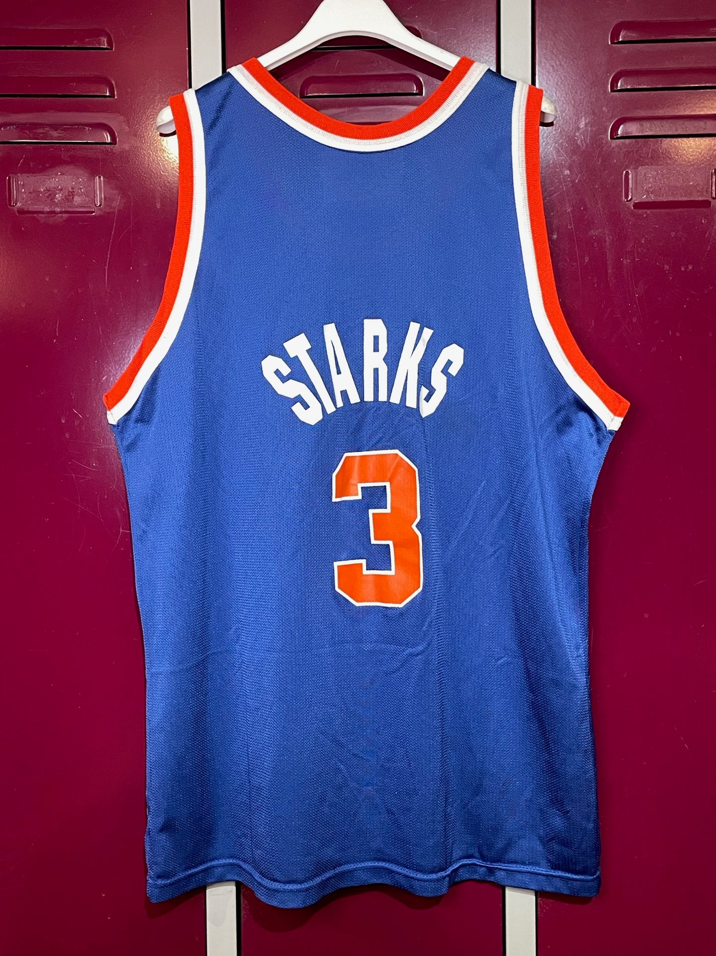 VINTAGE 90s NEW YORK KNICKS "STARKS NBA JERSEY SZ: 44 = L