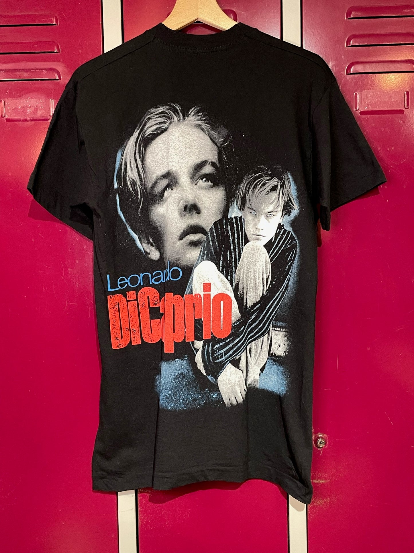 VINTAGE 90s LEONARDO DICAPRIO MOVIE ACTOR T-SHIRT SZ: L