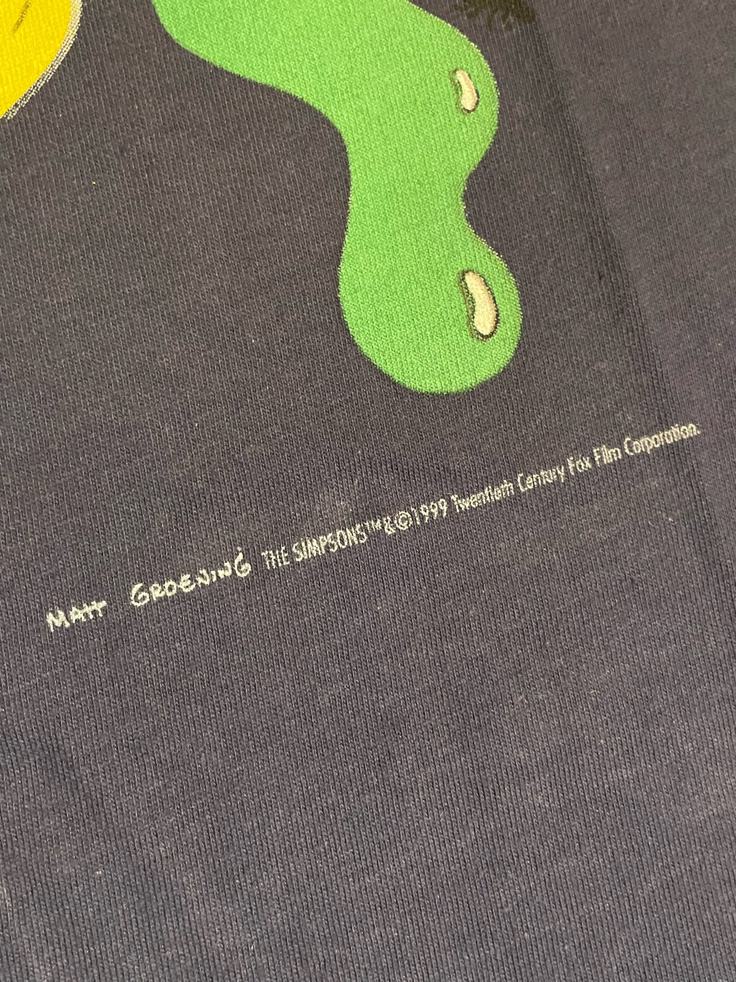 "DS" VINTAGE 1999 THE SIMPSONS T-SHIRT SZ: XL