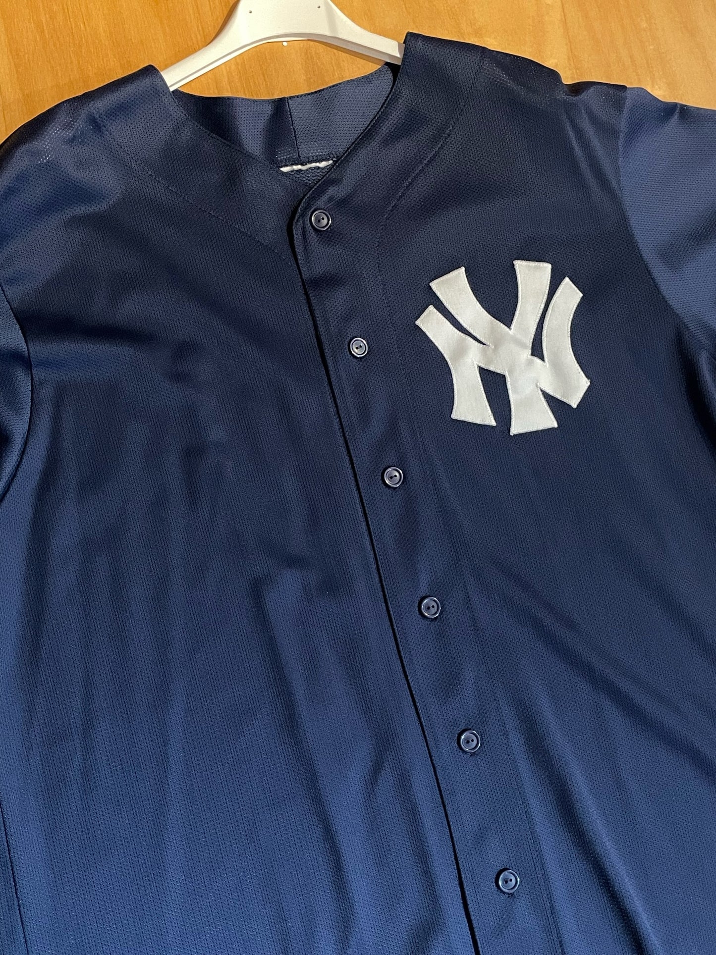 VINTAGE 2001 MAJESTIC NEW YORK YANKEES "125th ANNIVERSARY" MLB BASEBALL JERSEY SZ: XL