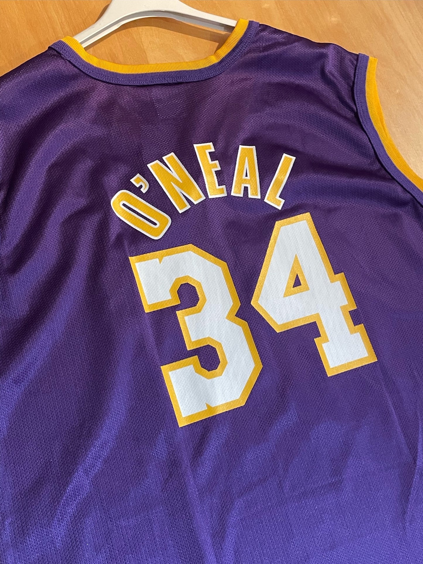 VINTAGE CHAMPION LOS ANGELES LAKERS "SHAQUILLE O'NEAL" NBA JERSEY SZ: 44