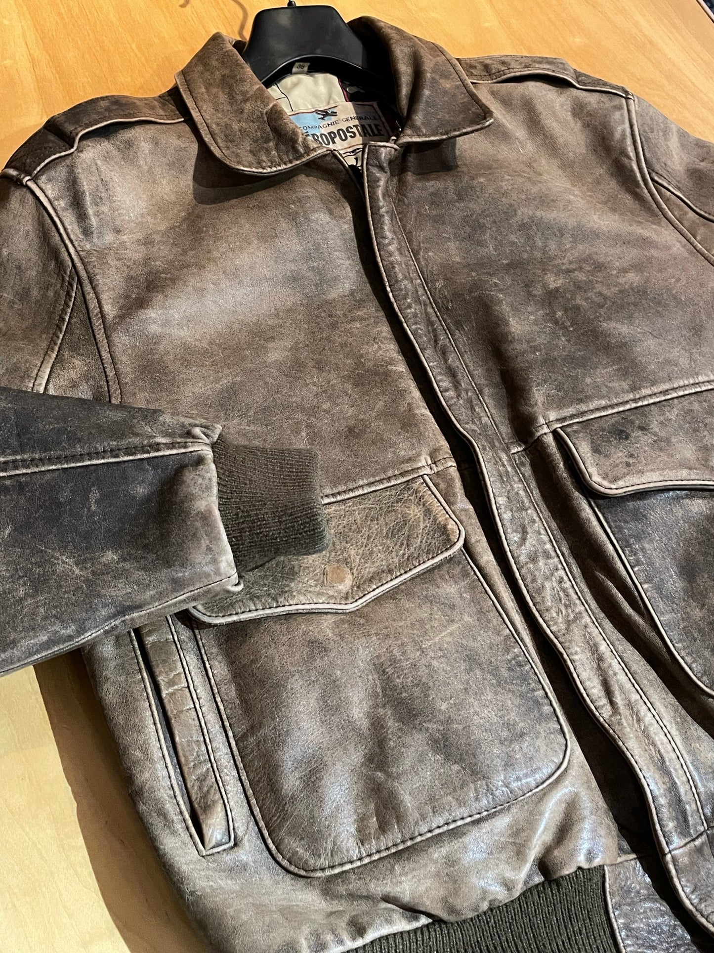VINTAGE AEROPOSTALE AVIATOR FLIGHT JACKET SZ: 38