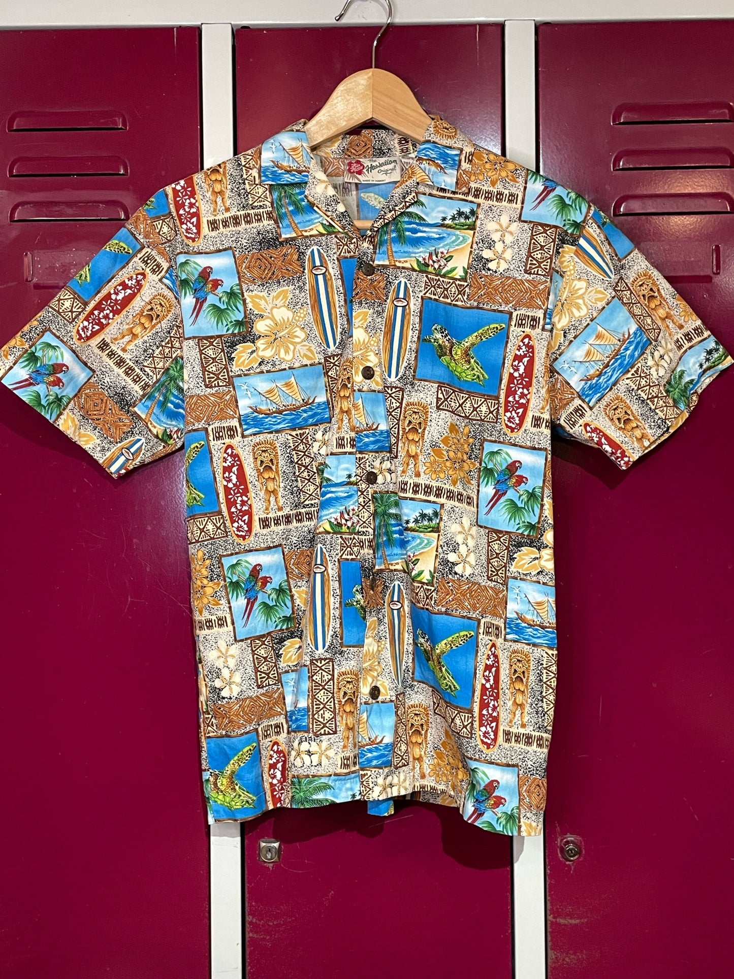 VINTAGE THE HAWAIIAN ORIGINAL SHORT SLEEVES SHIRT SZ: L = S