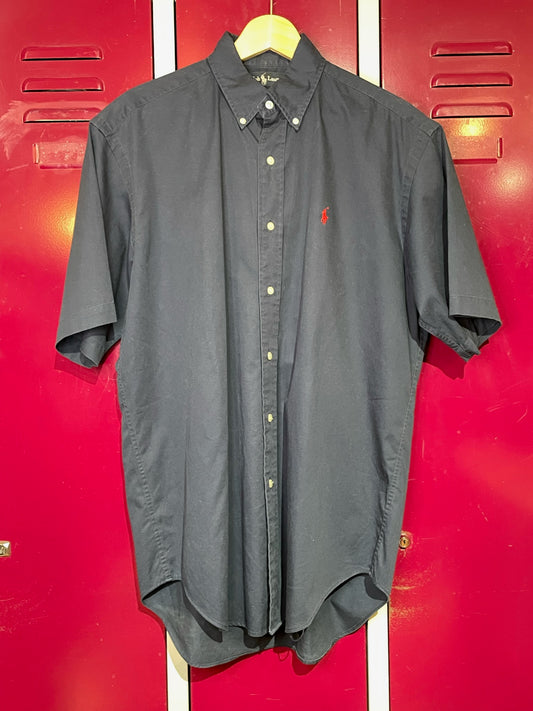 RALPH LAUREN "BLAKE" MADE IN USA OVERSIZE SHORT SLEEVES SHIRT  SZ: M = XL