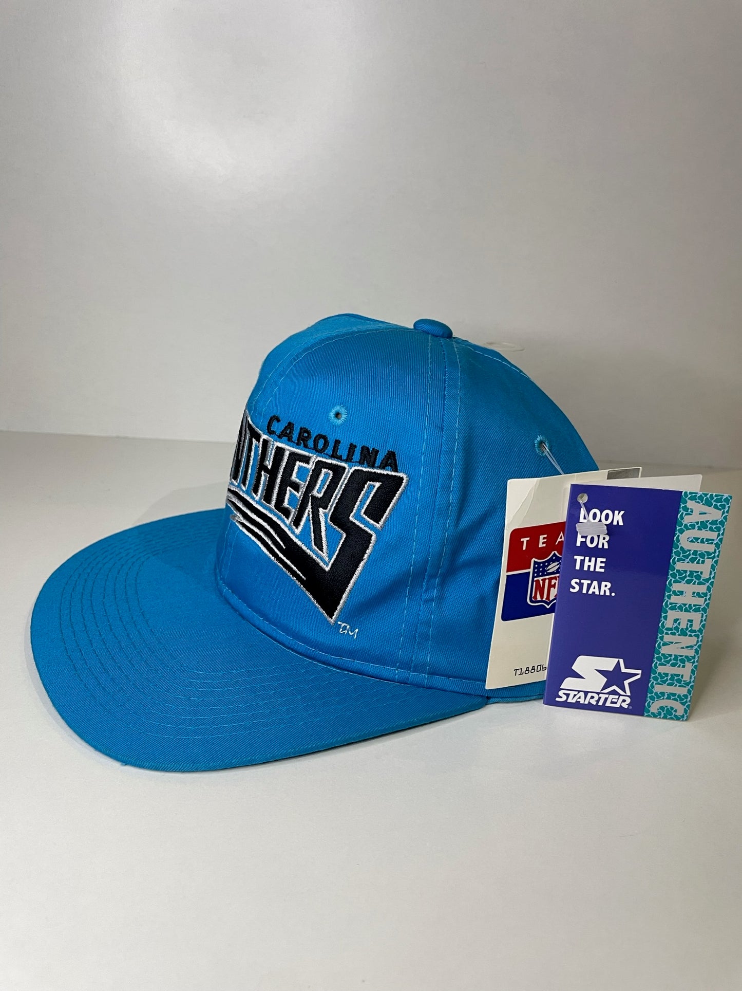 "DS" VINTAGE 90s CAROLINA PANTHERS STARTER SNAPBACK CAP HAT