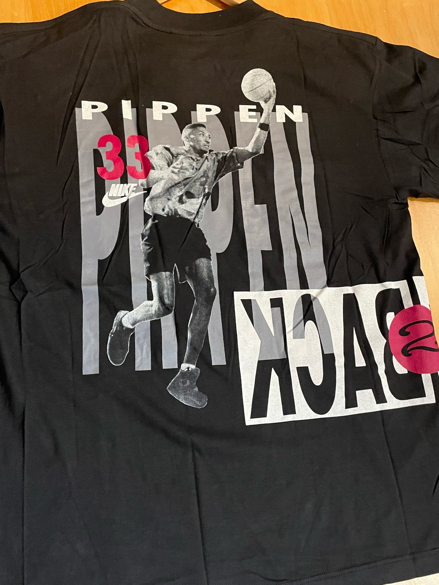 VINTAGE 90s NIKE JORDAN BACK 2 BACK PIPPEN NBA T-SHIRT SZ: M