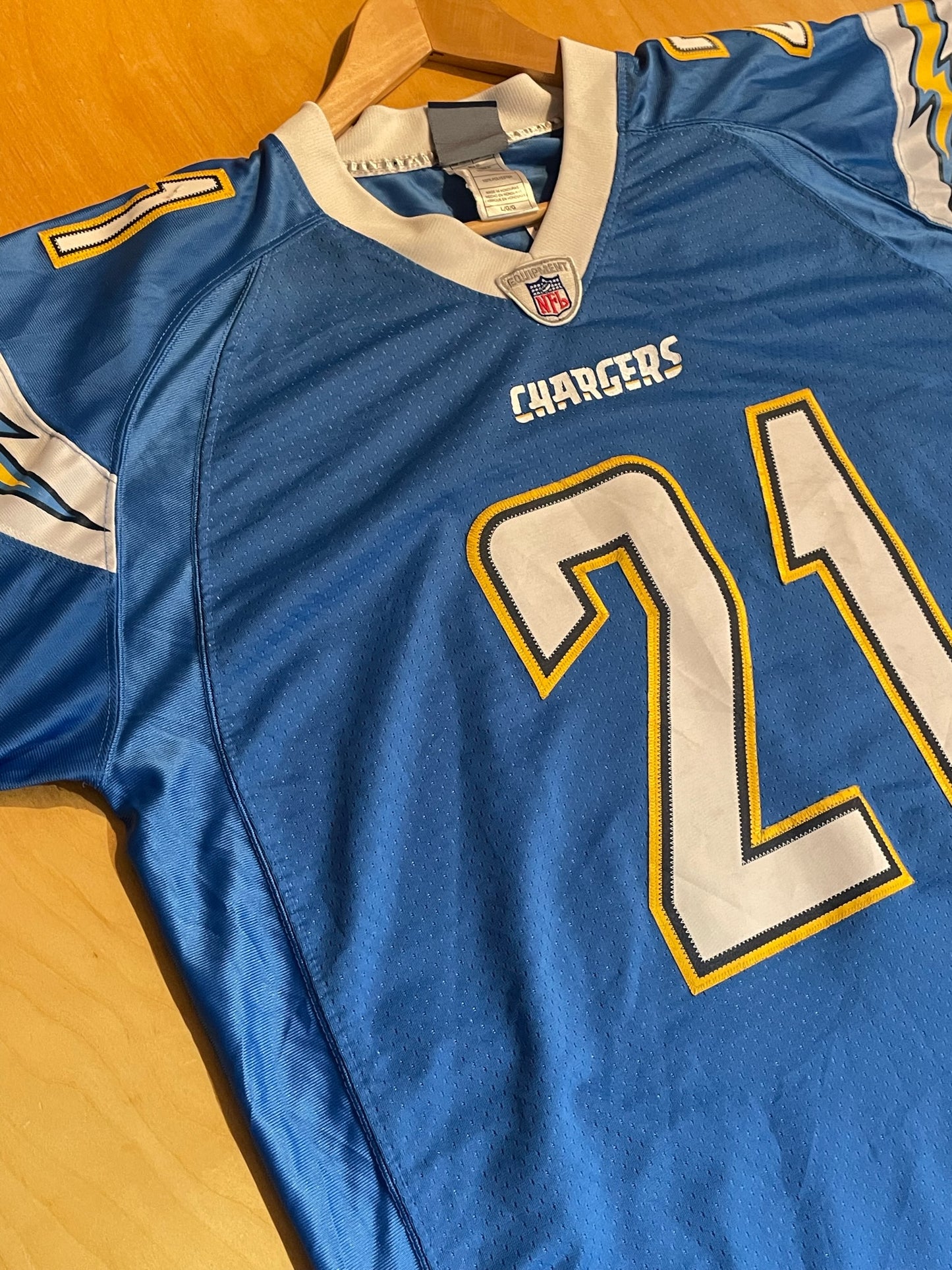 REEBOK LOS ANGELES CHARGERS "TOMLINSON" NFL FOOTBALL JERSEY SZ: L