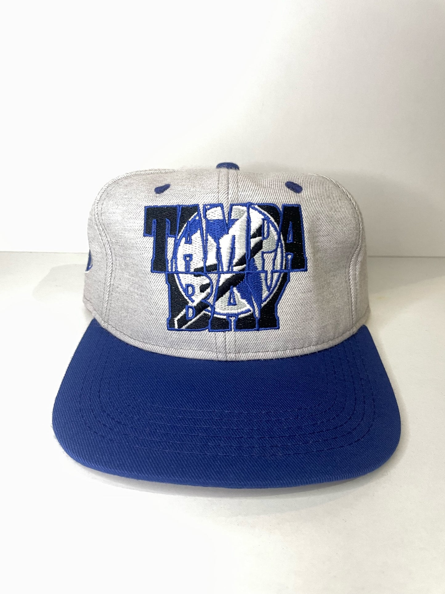 VINTAGE 90s TAMPA BAY LIGHTNING #1 APPAREL DRAWSTRING CAP HAT