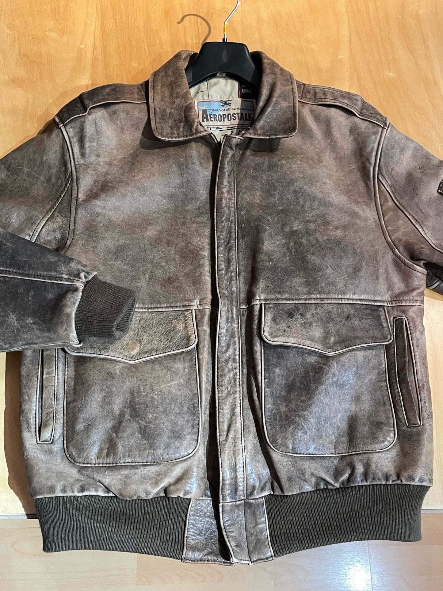 VINTAGE AEROPOSTALE AVIATOR FLIGHT JACKET SZ: 38