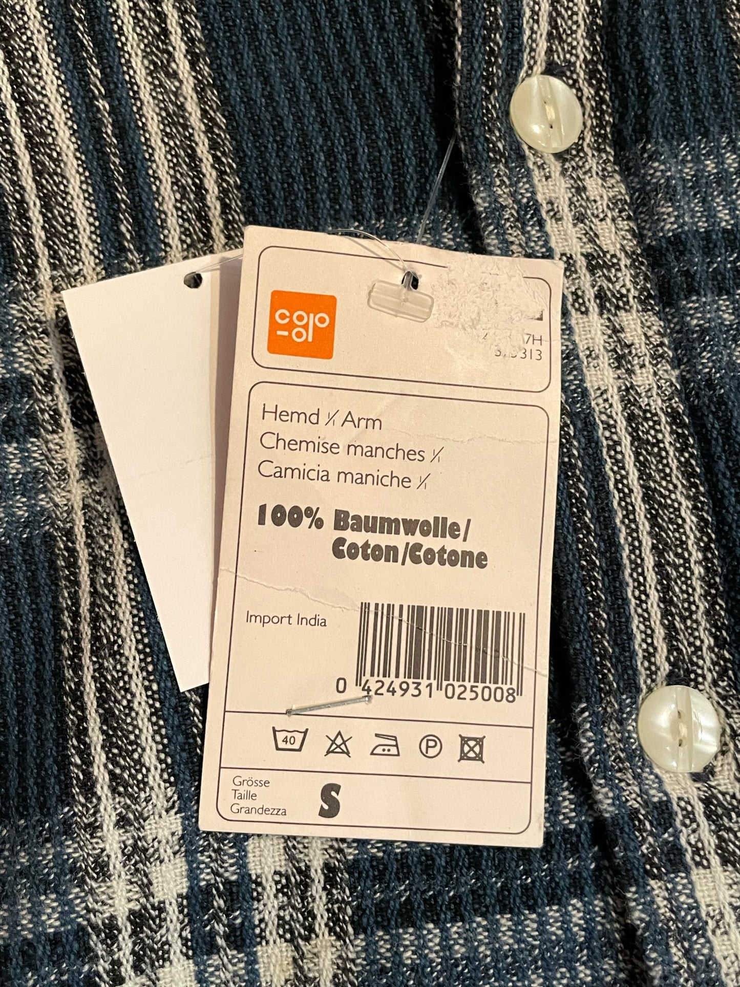 "DS" VINTAGE 90s CANVAS "COOP" CHECKED SHIRT SZ: S (Oversized)