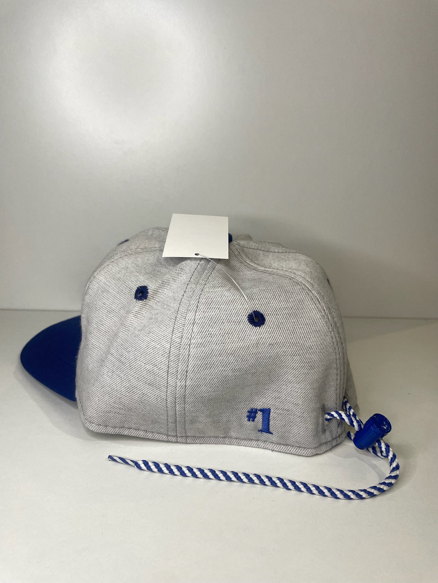 VINTAGE 90s TAMPA BAY LIGHTNING #1 APPAREL DRAWSTRING CAP HAT