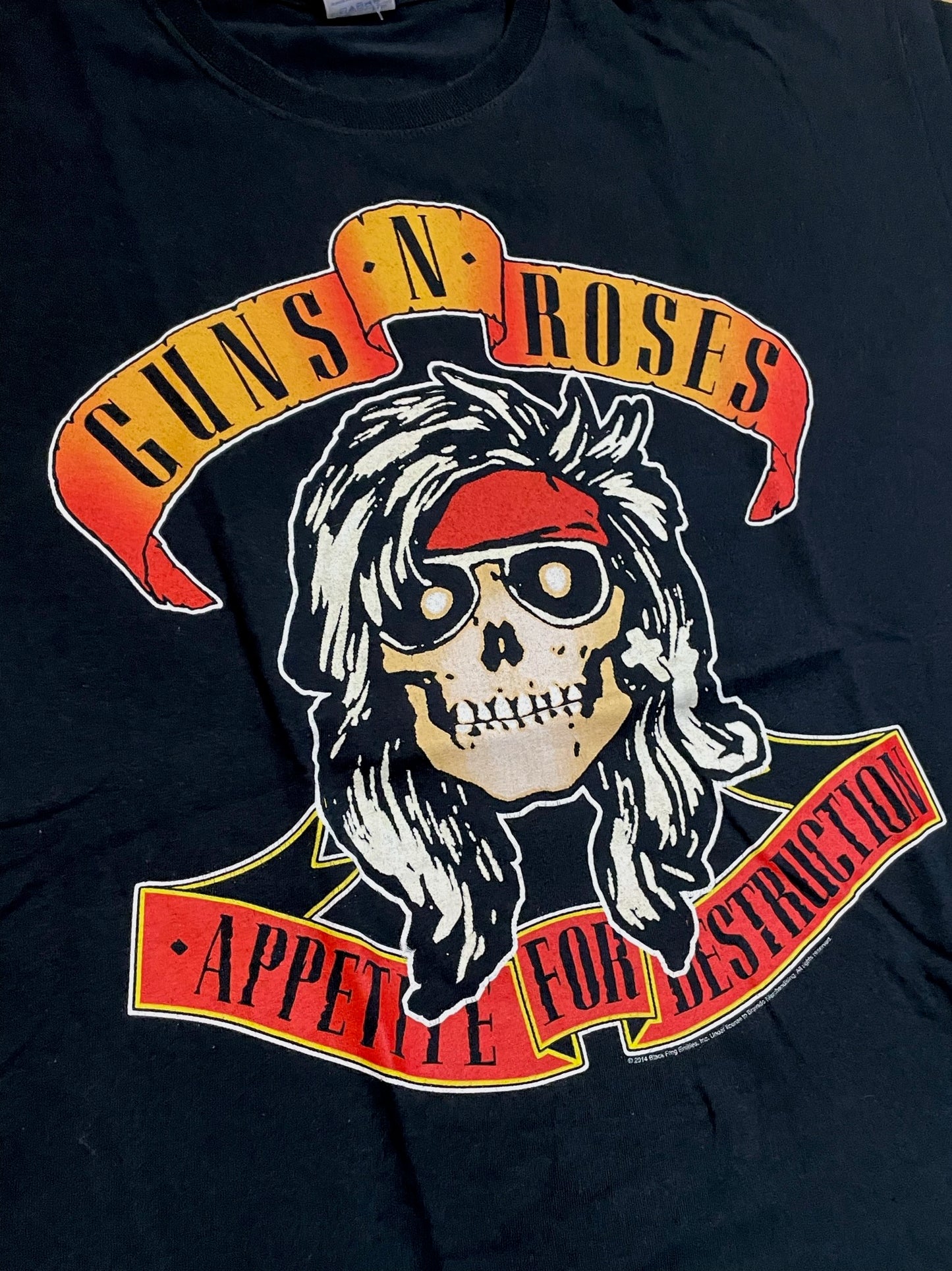 GUNS N ROSES "APPETITE FOR DESTRUCTION" MUSIC BAND T-SHIRT SZ: XL