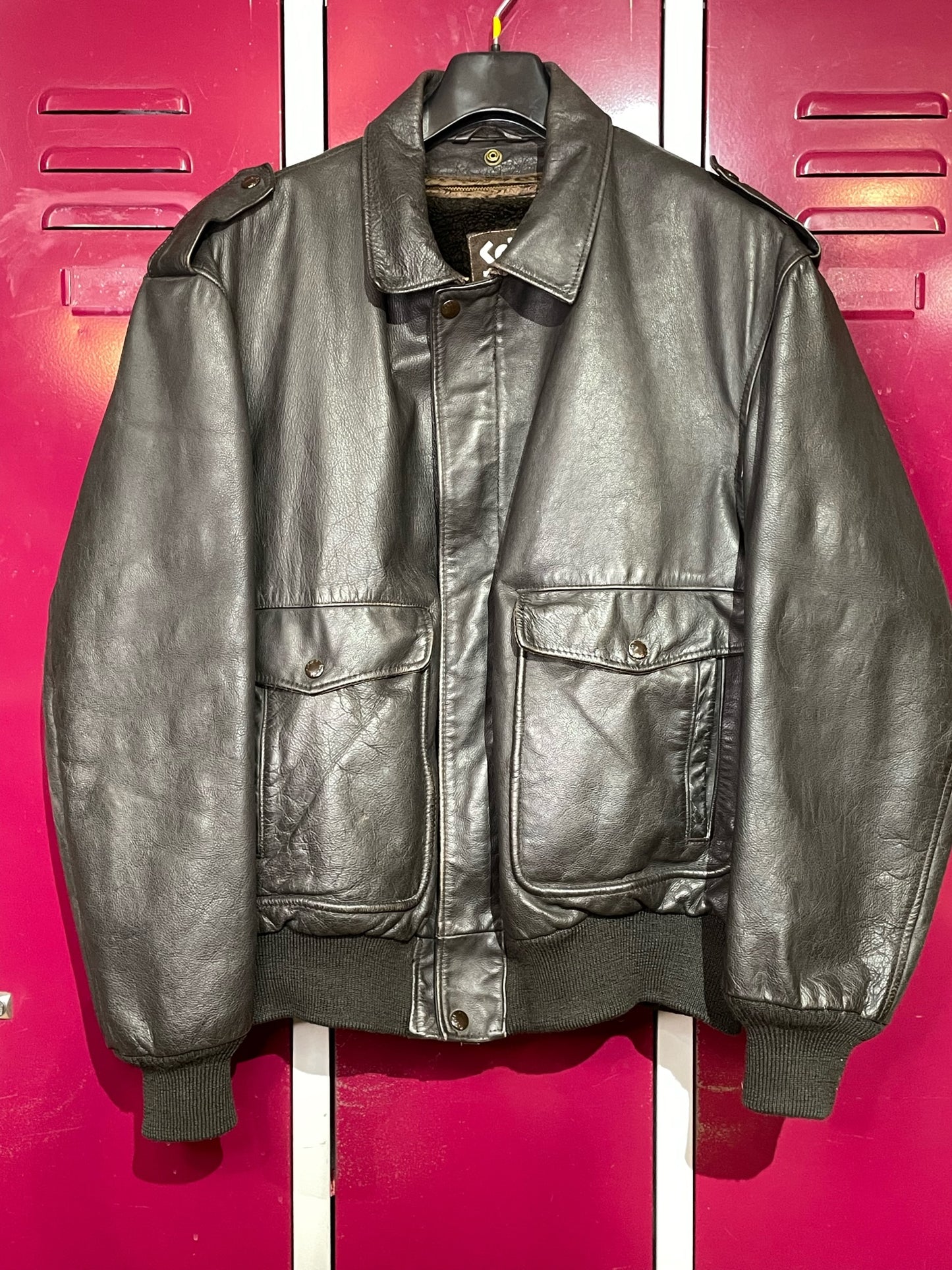 VINTAGE SCHOTT N.Y.C 184SM FLIGHT JACKET SZ: 44