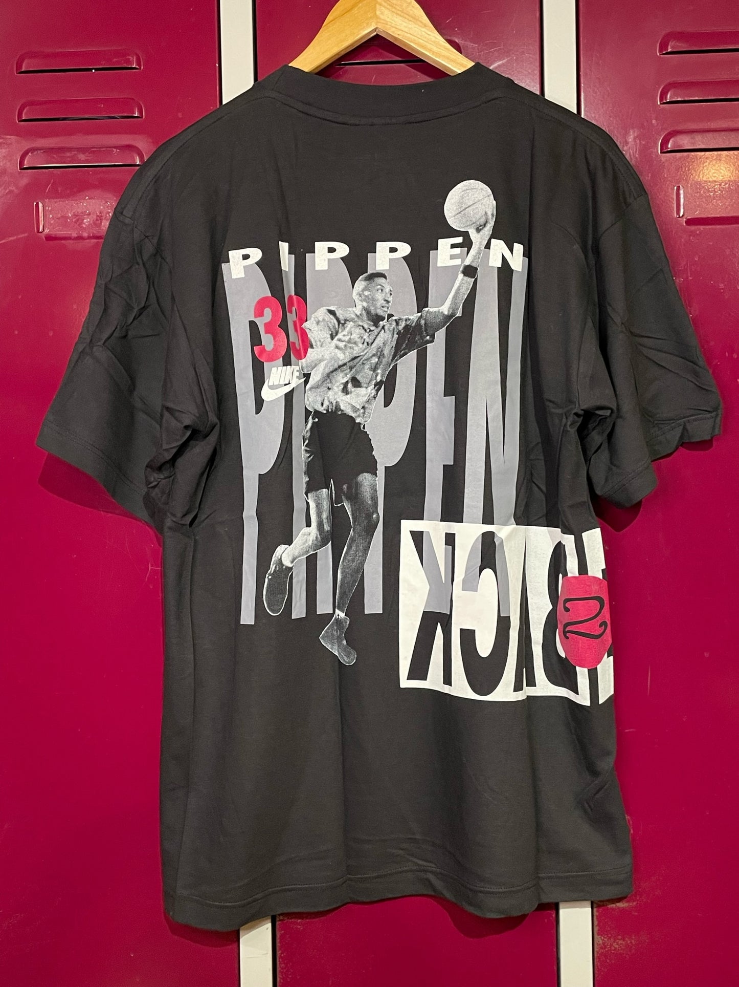 VINTAGE 90s NIKE JORDAN BACK 2 BACK PIPPEN NBA T-SHIRT SZ: M