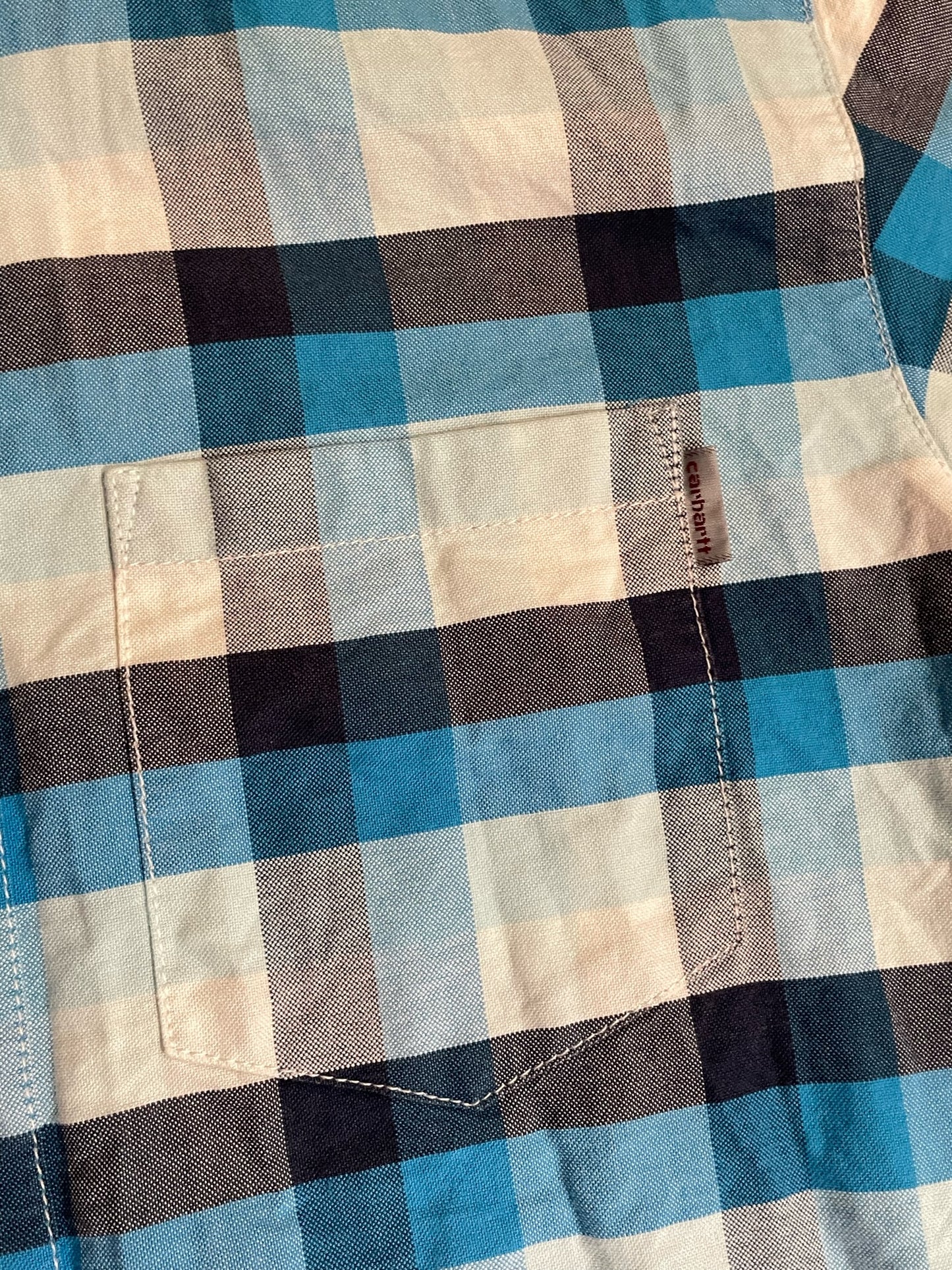 CARHARRT CHECKED SHORT SLEEVES SHIRT SZ: S