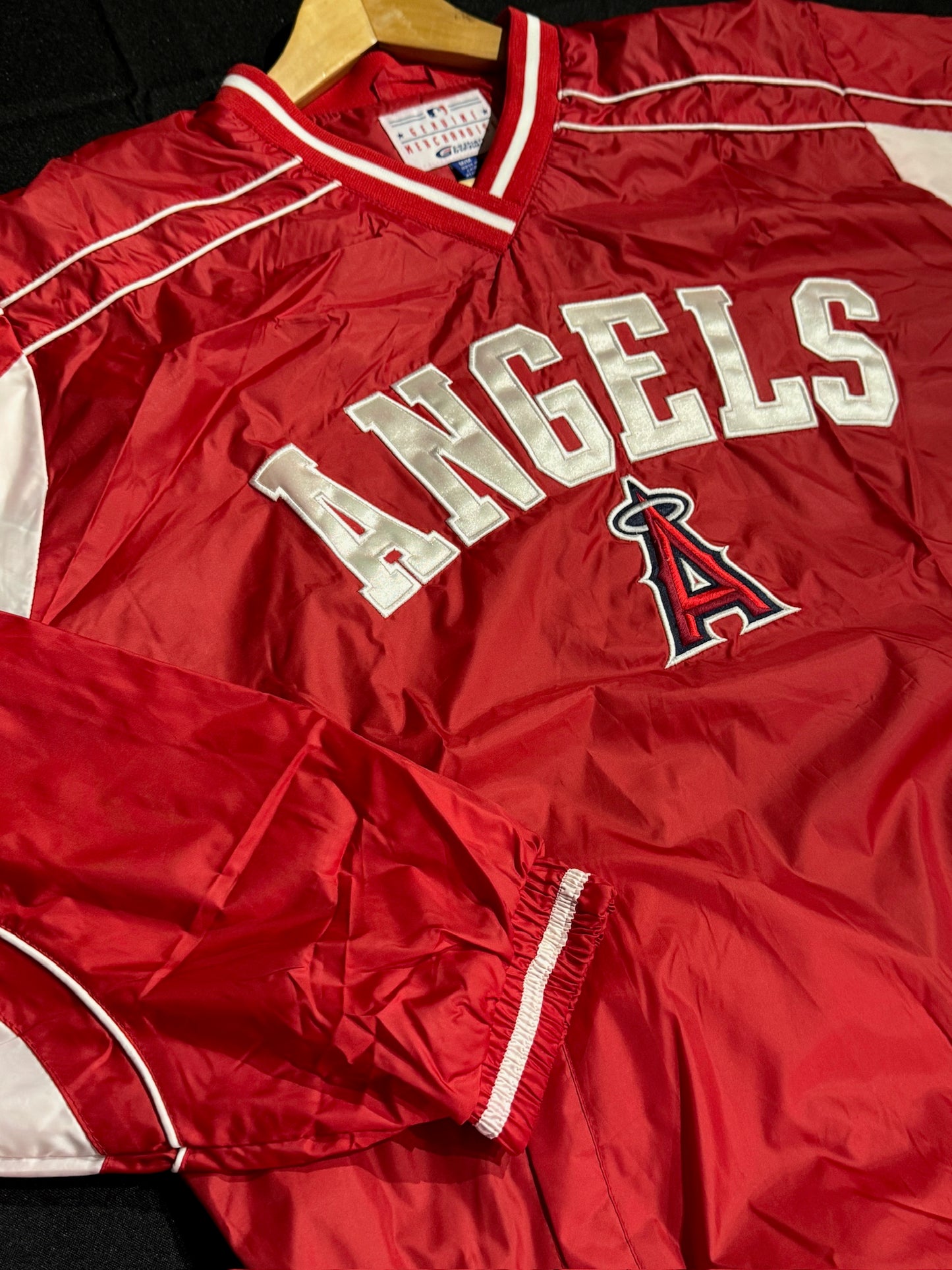 VINTAGE G-III SPORTS LOS ANGELES ANGELS PULLOVER WINDBREAKER JACKET  SZ: M