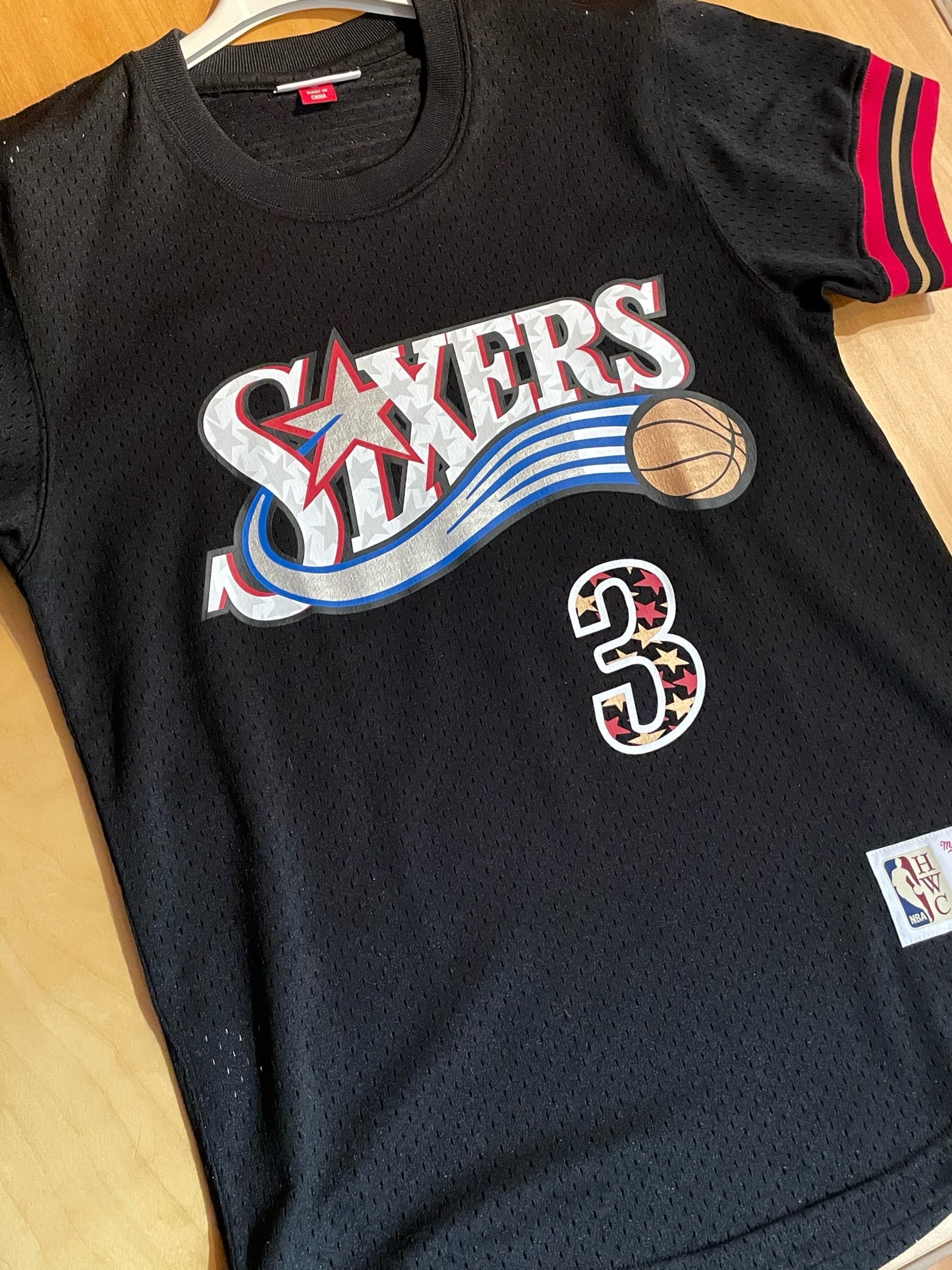 MITCHELL & NESS 76ERS PHILADELPHIA SIXERS "ALLEN IVERSON" NBA T-SHIRT JERSEY SZ: S