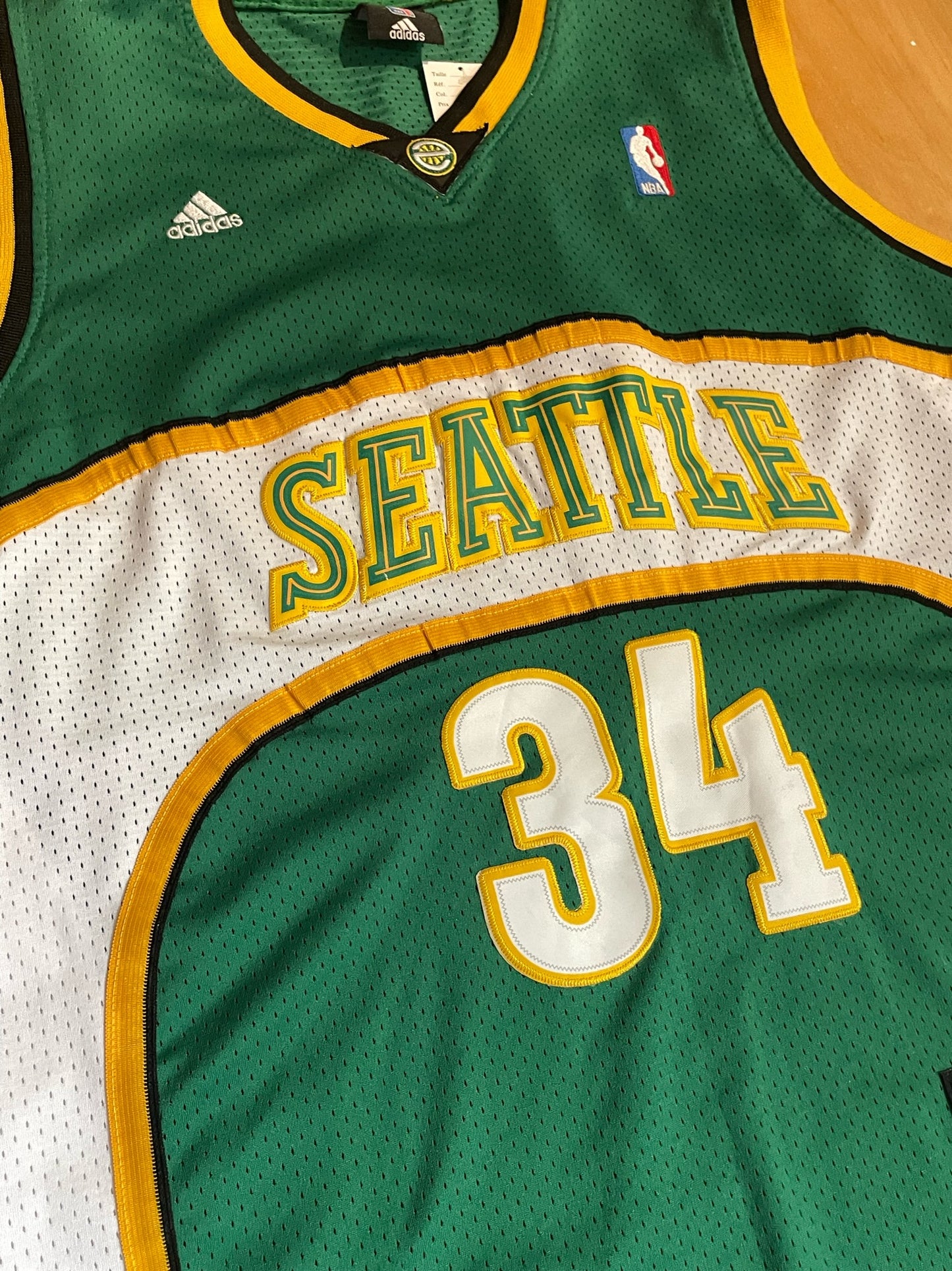 ADIDAS SEATTLE SUPERSONICS "RAY ALLEN" NBA JERSEY SZ: L