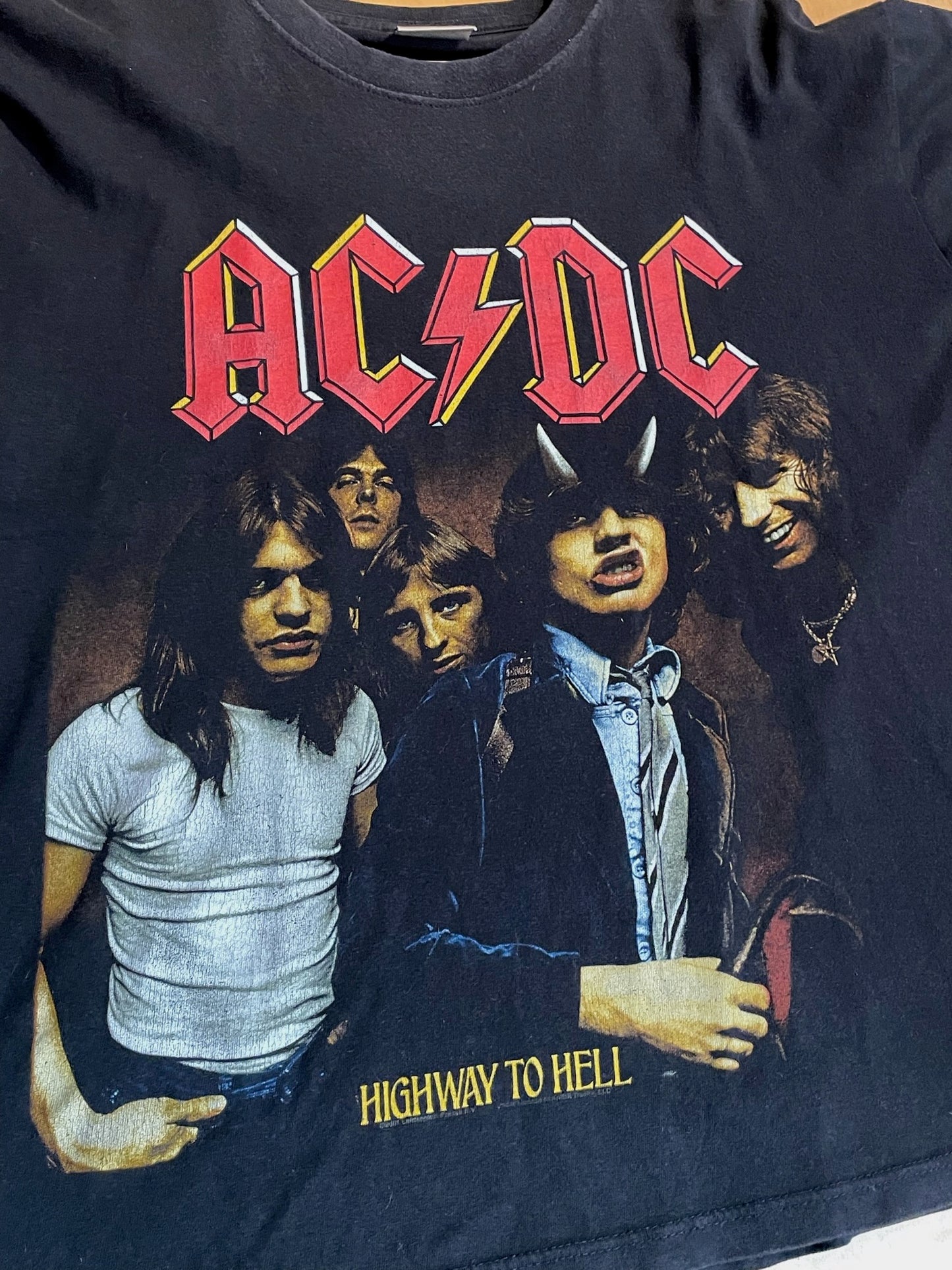 VINTAGE 2001 ACDC "HIGHWAY TO HELL" MUSIC BAND T-SHIRT SZ: L