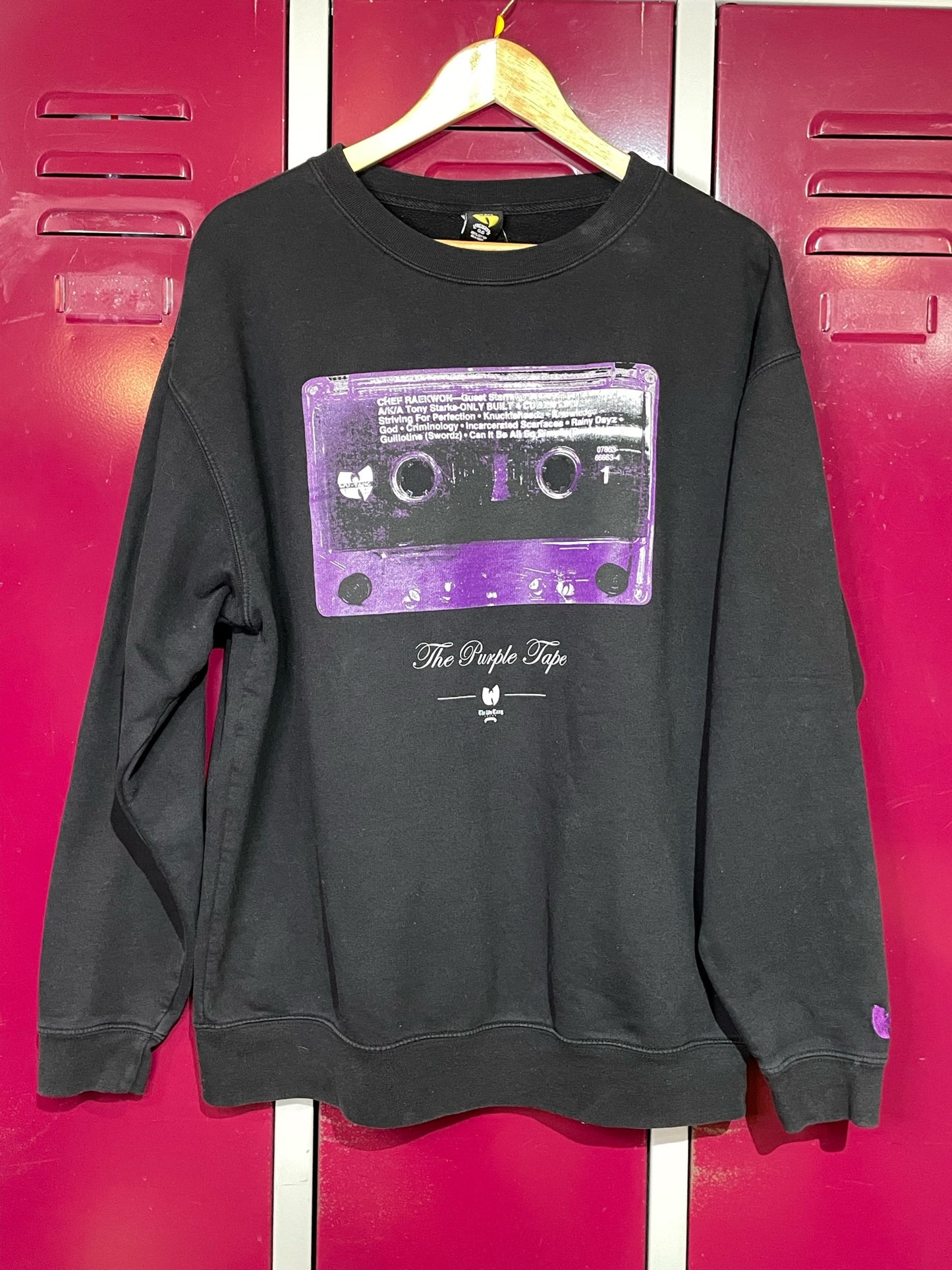 VINTAGE RAEKWON PURPLE TAPE WU-TANG LABEL CREWNECK SWEATSHIRT SZ: XL