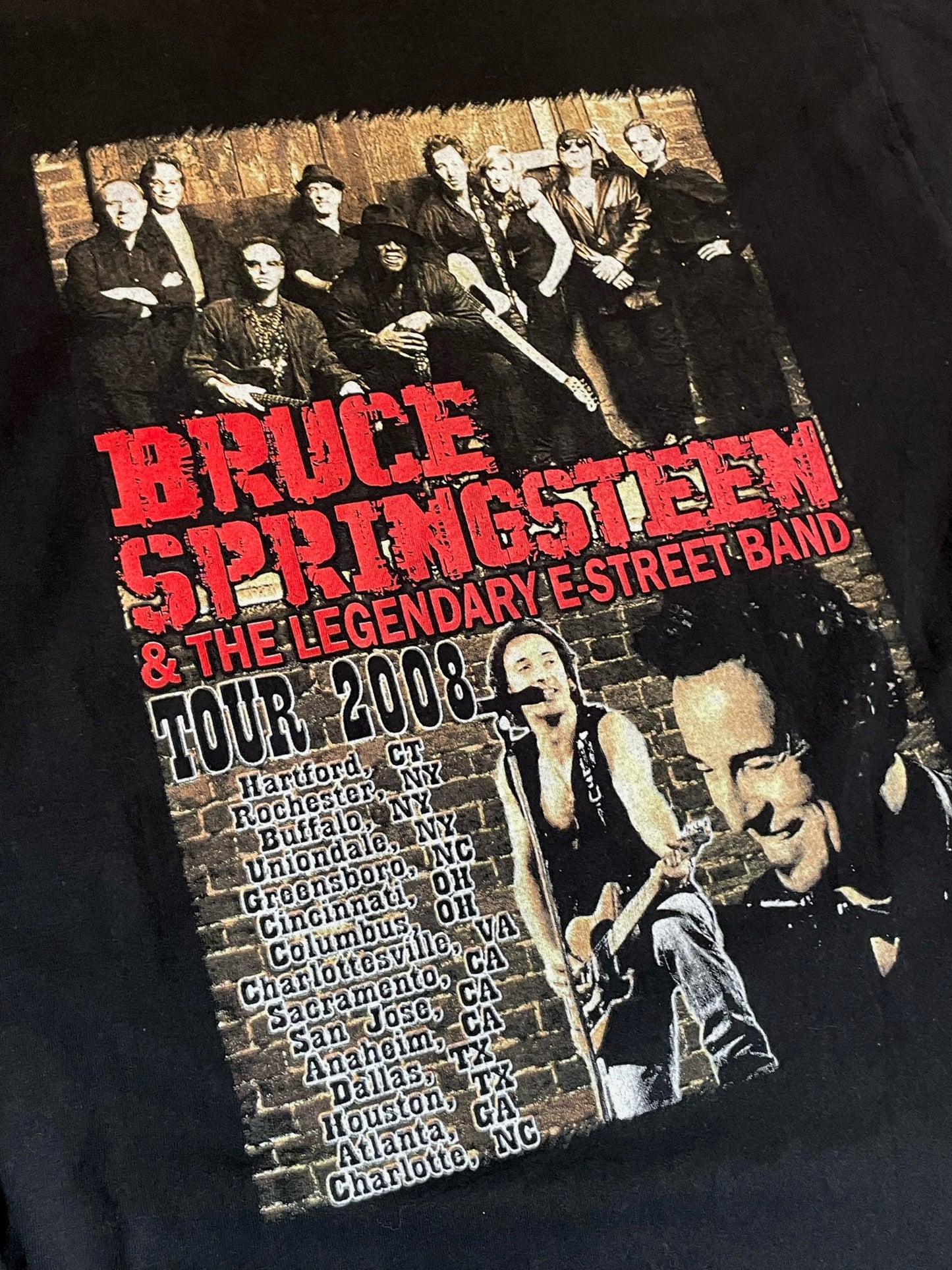 BRUCE SPRINGSTEEN "TOUR 2008" MUSIC BAND T-SHIRT SZ: XL