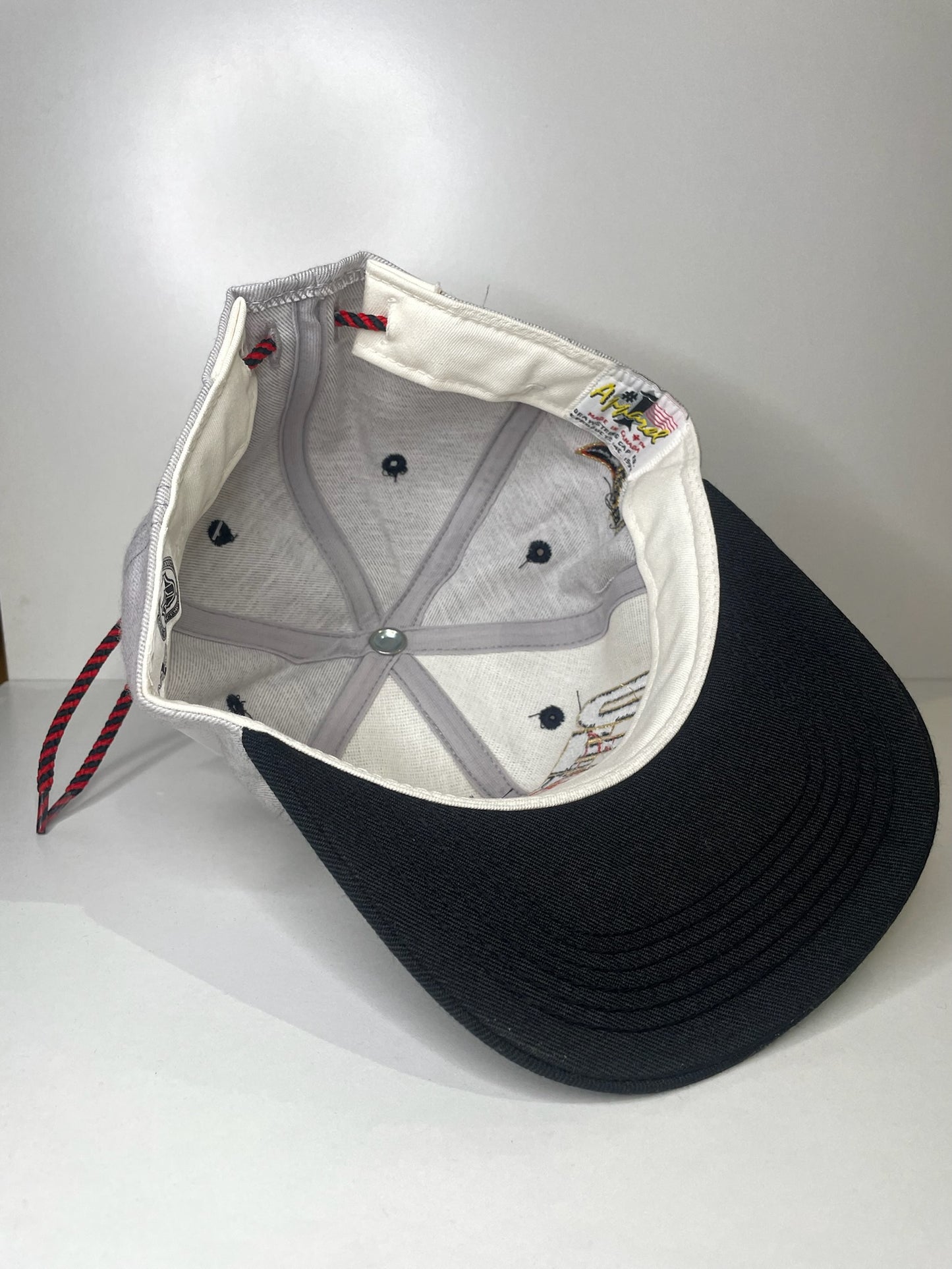 VINTAGE 90s OTTAWA SENATORS #1 APPAREL DRAWSTRING CAP HAT