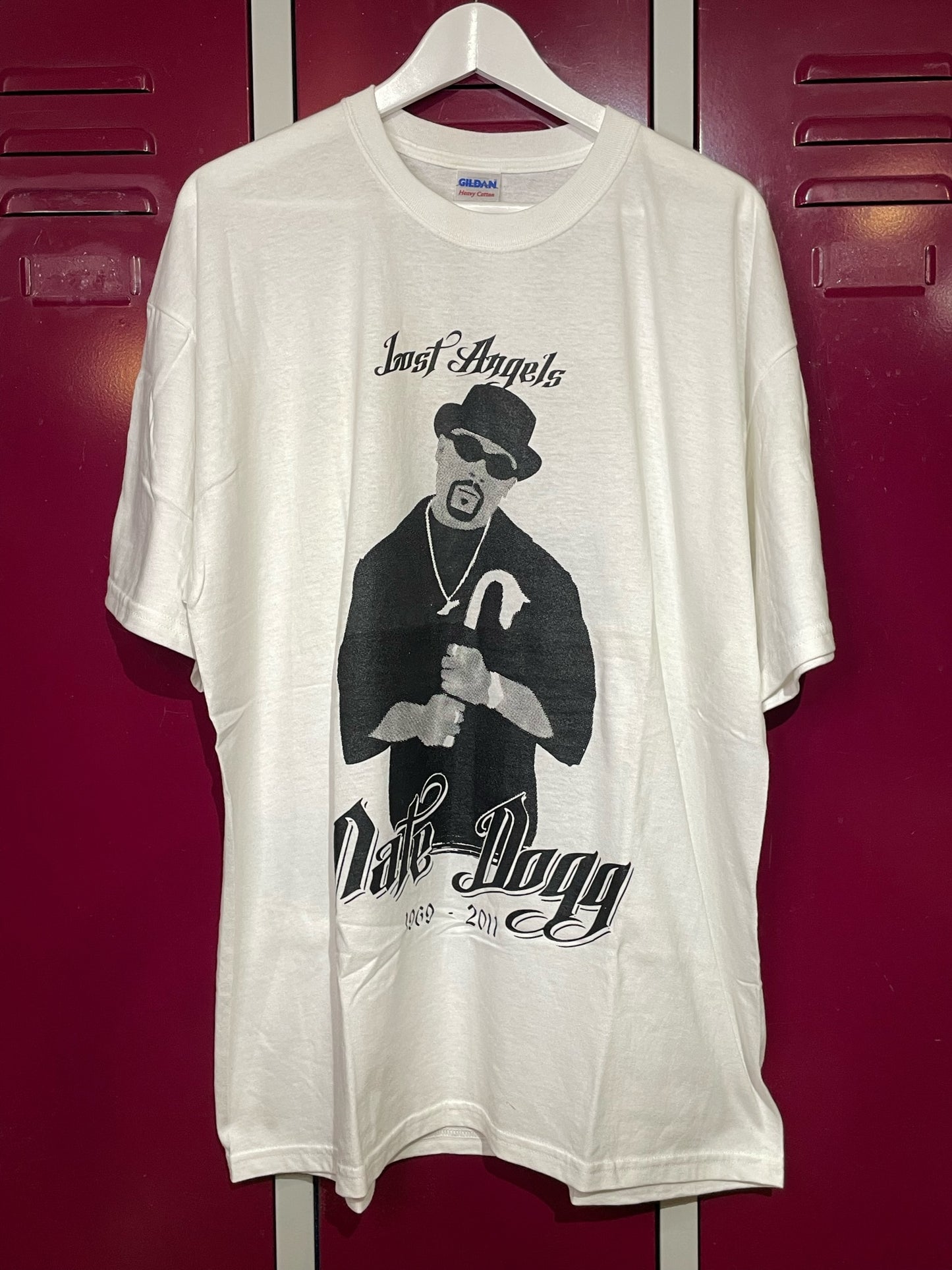 NATE DOGG "JUST ANGELS/1969-2011" MUSIC HIP-HOP T-SHIRT SZ: XL