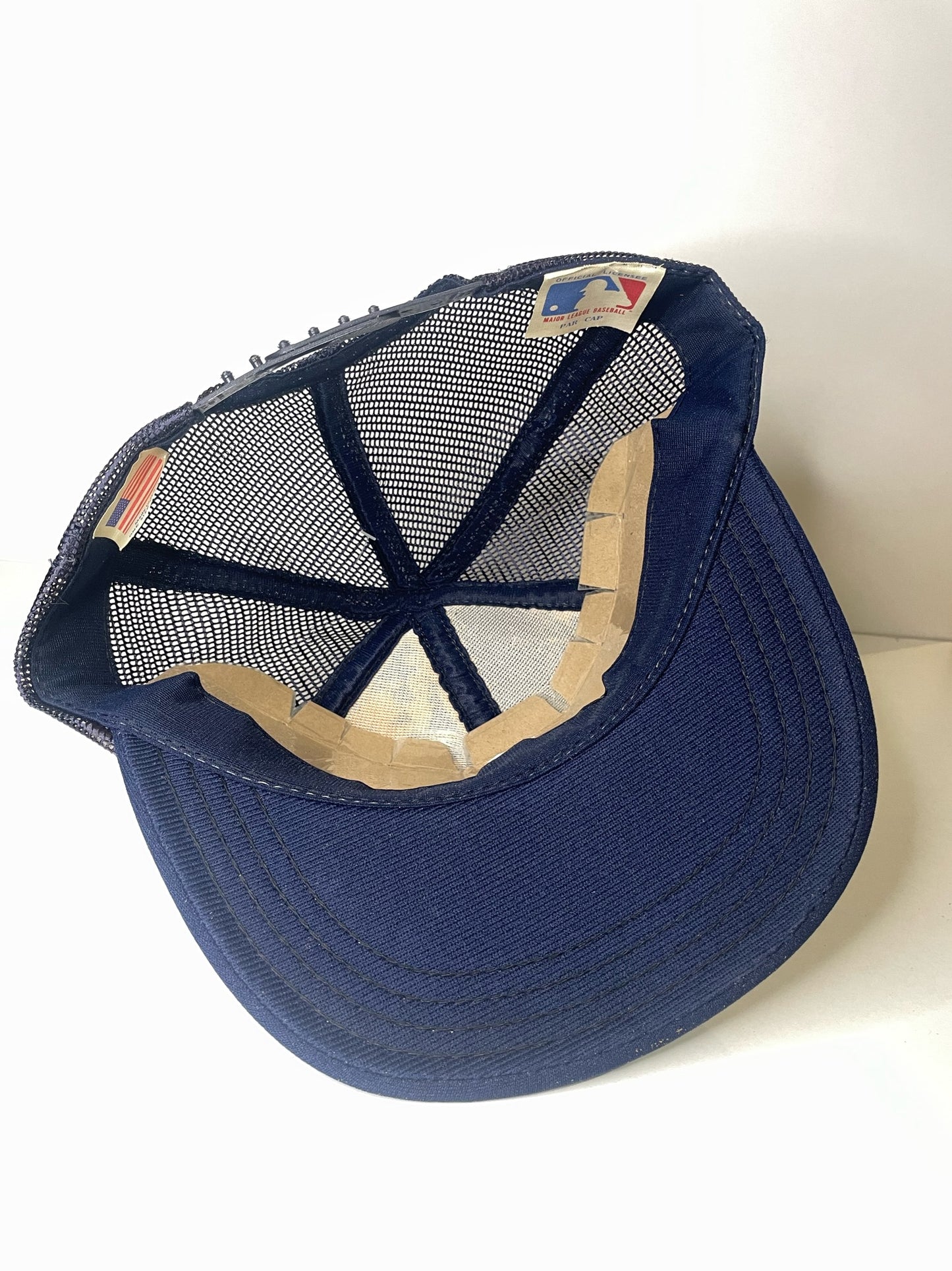 VINTAGE 80s NEW YORK YANKEES PAR CAP TRUCKER CAP HAT