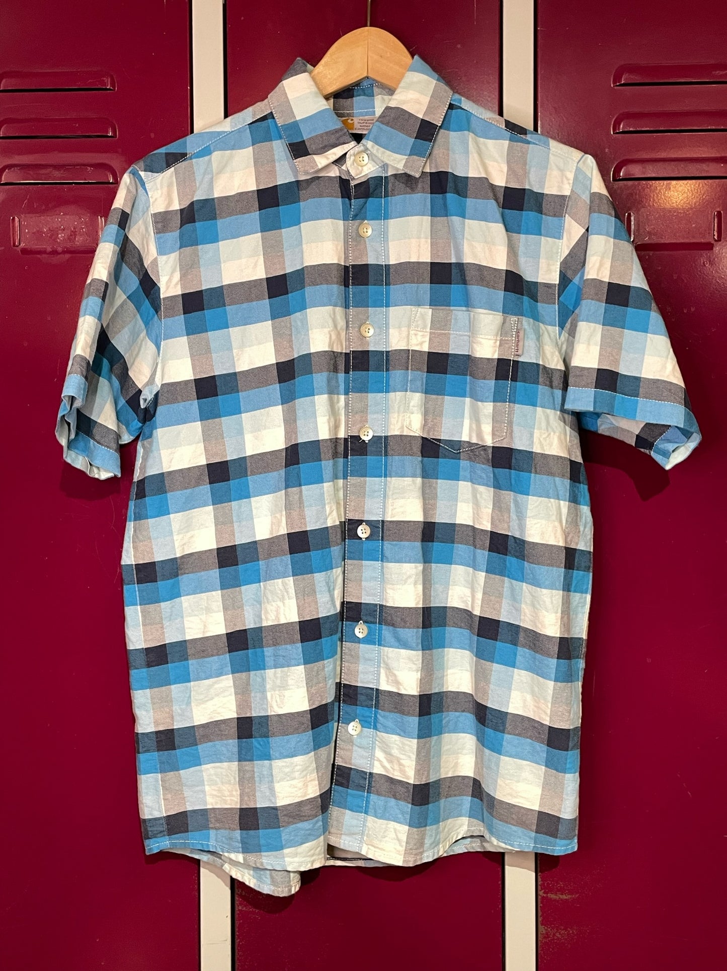 CARHARRT CHECKED SHORT SLEEVES SHIRT SZ: S