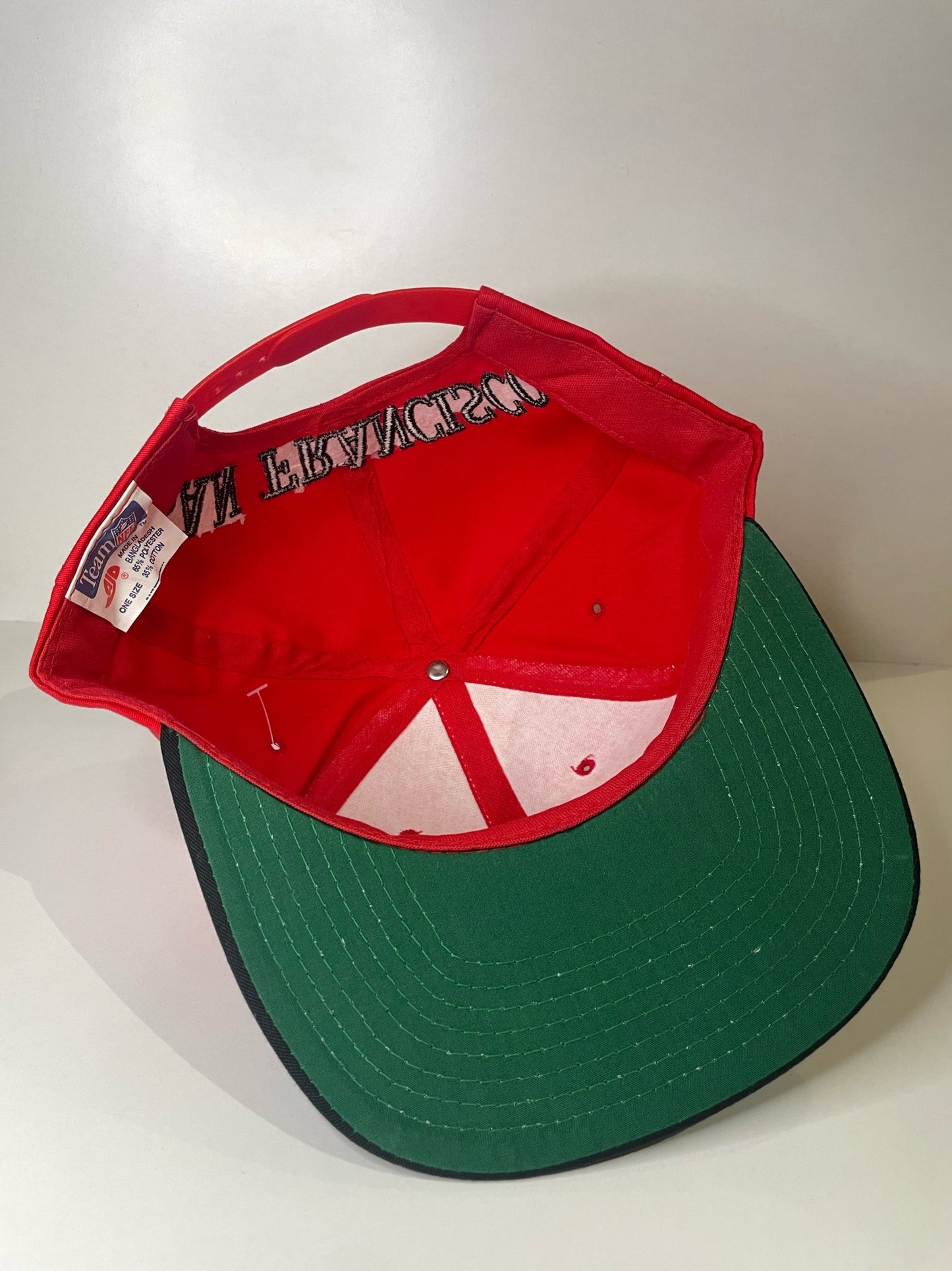 VINTAGE 90s SAN FRANCISCO 49ERS AJD SNAPBACK CAP HAT