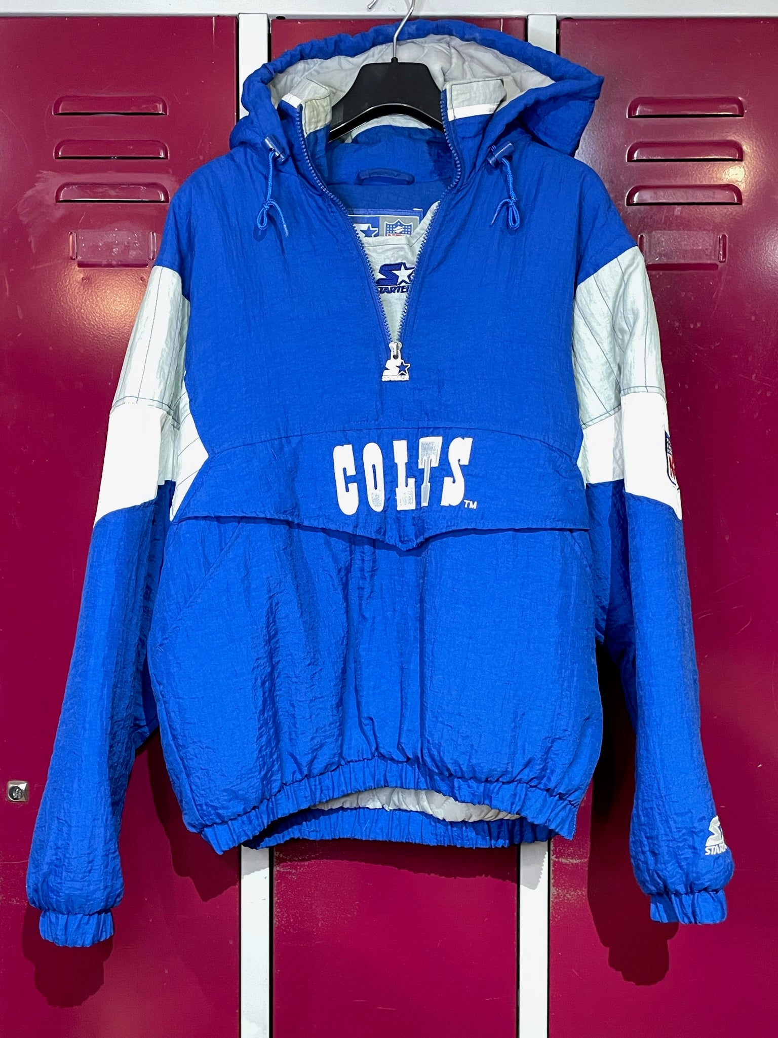 VINTAGE 90s STARTER INDIANAPOLIS COLTS NFL HALF ZIP JACKET SZ: S – Stay  Alive vintage store