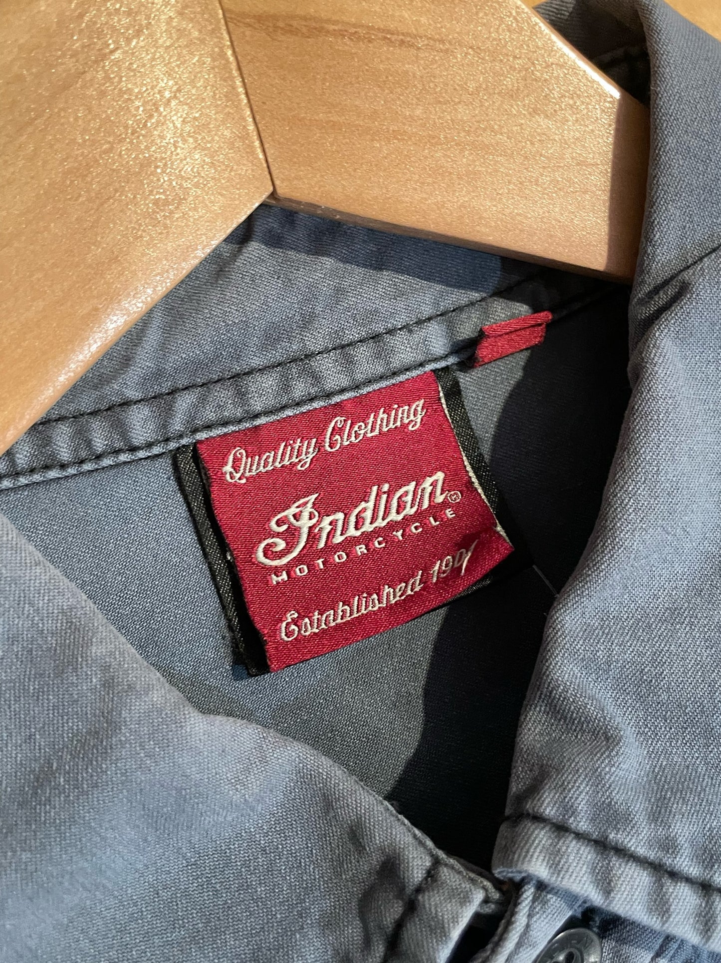 INDIAN MOTORCYCLE DENIM SHORT SLEEVES SHIRT SZ: M