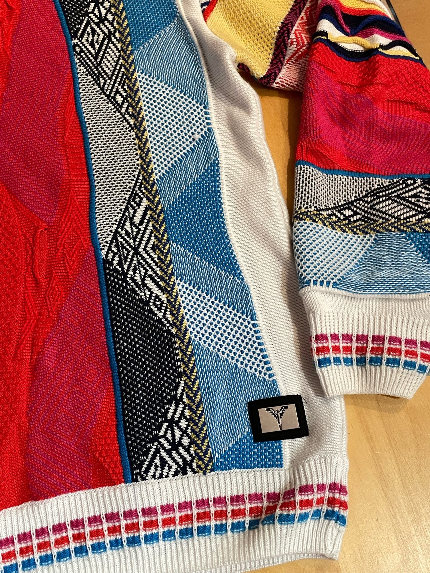 CARLO COLUCCI MADE IN ITALY MULTICOLORS KNIT PULLOVER SZ: XL