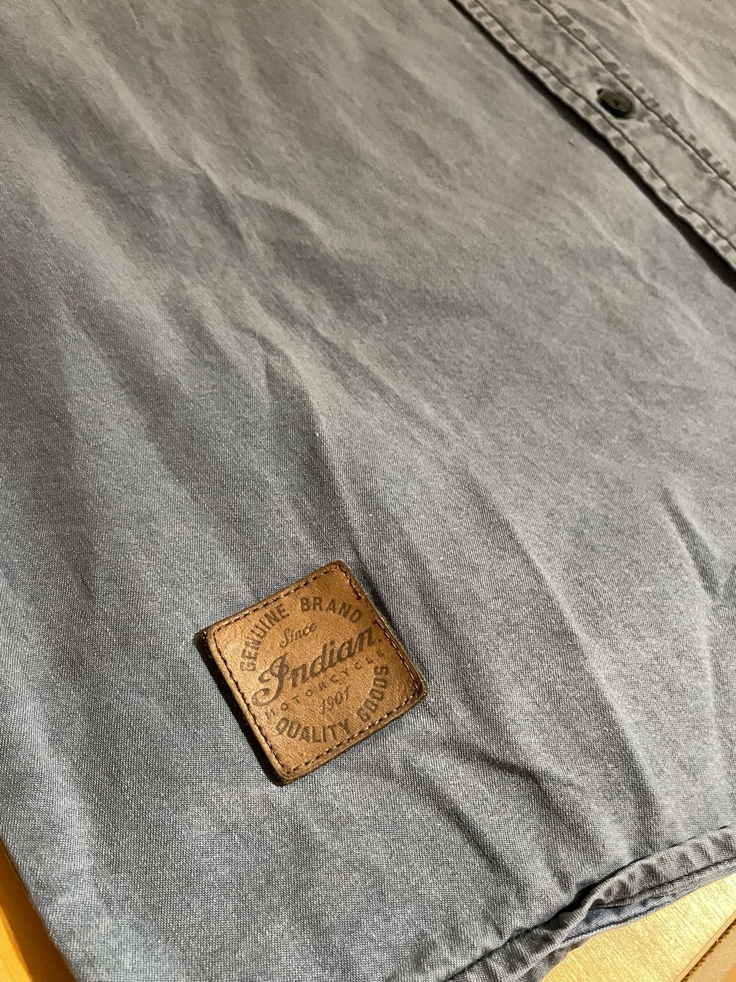 INDIAN MOTORCYCLE DENIM SHORT SLEEVES SHIRT SZ: M
