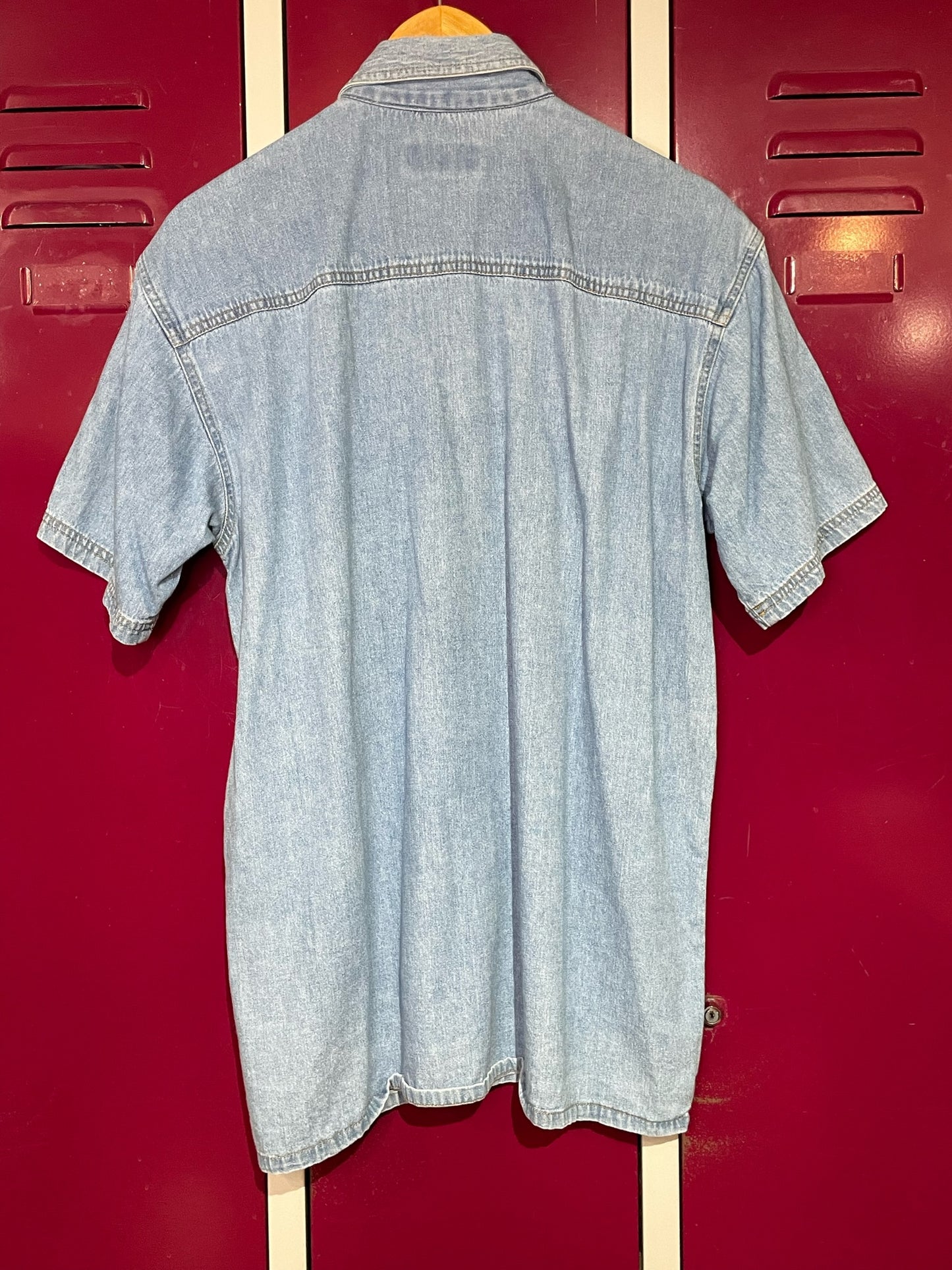VINTAGE 90s BOXX DENIM SHORT SLEEVES SHIRT SZ: S = M
