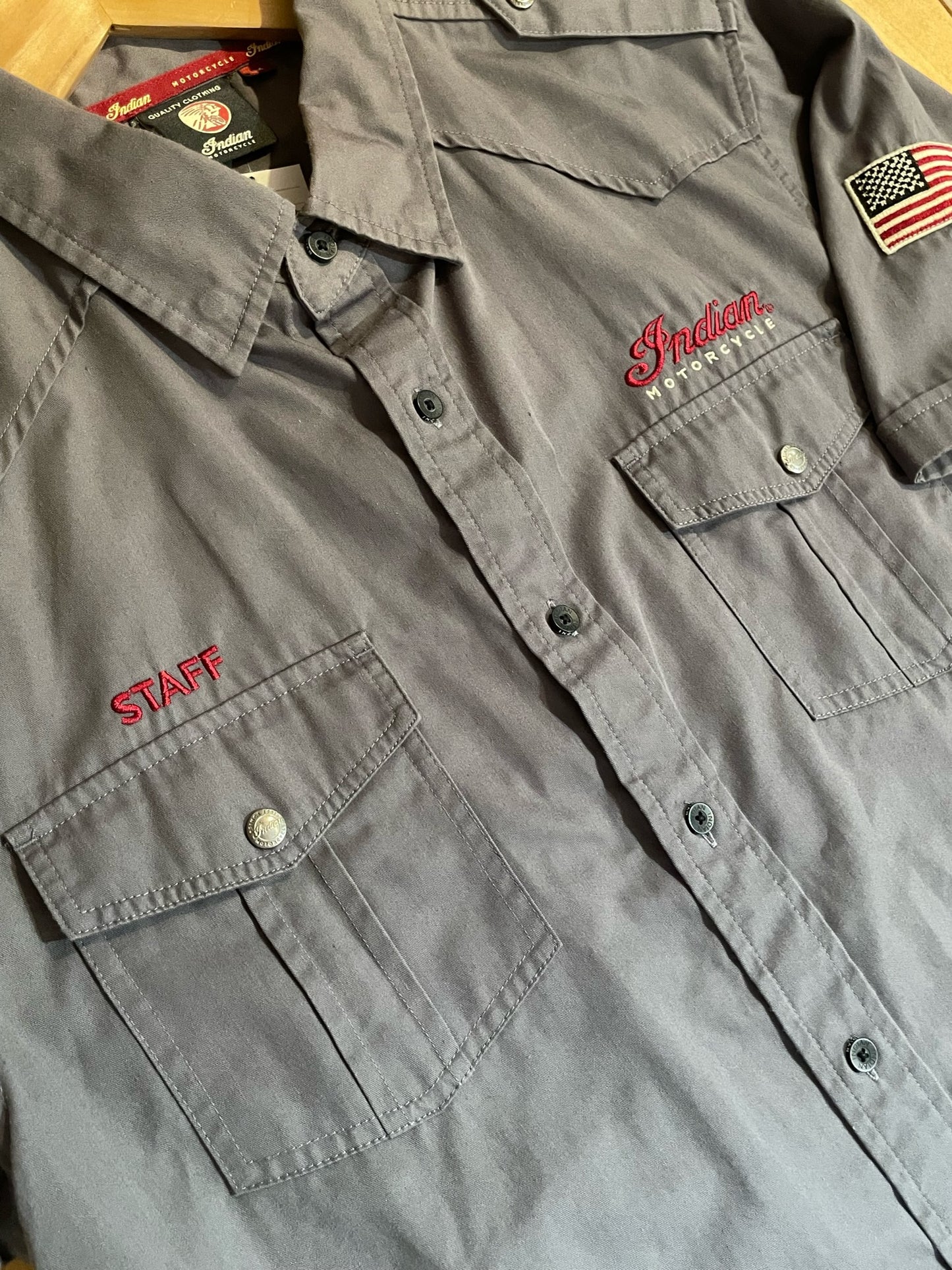 INDIAN MOTORCYCLE "STAFF" SHORT SLEEVES SHIRT SZ: M