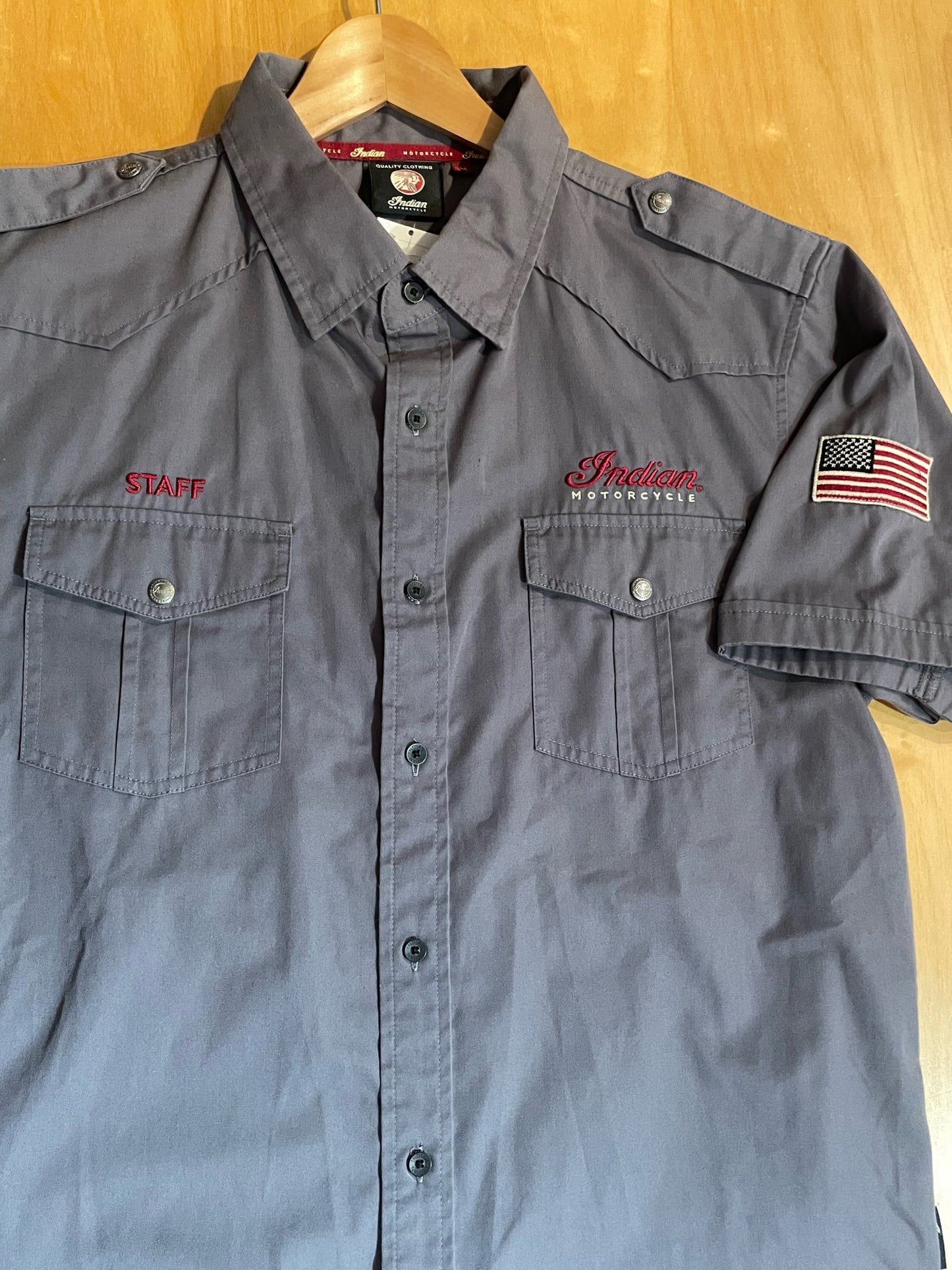 INDIAN MOTORCYCLE "STAFF" SHORT SLEEVES SHIRT SZ: M