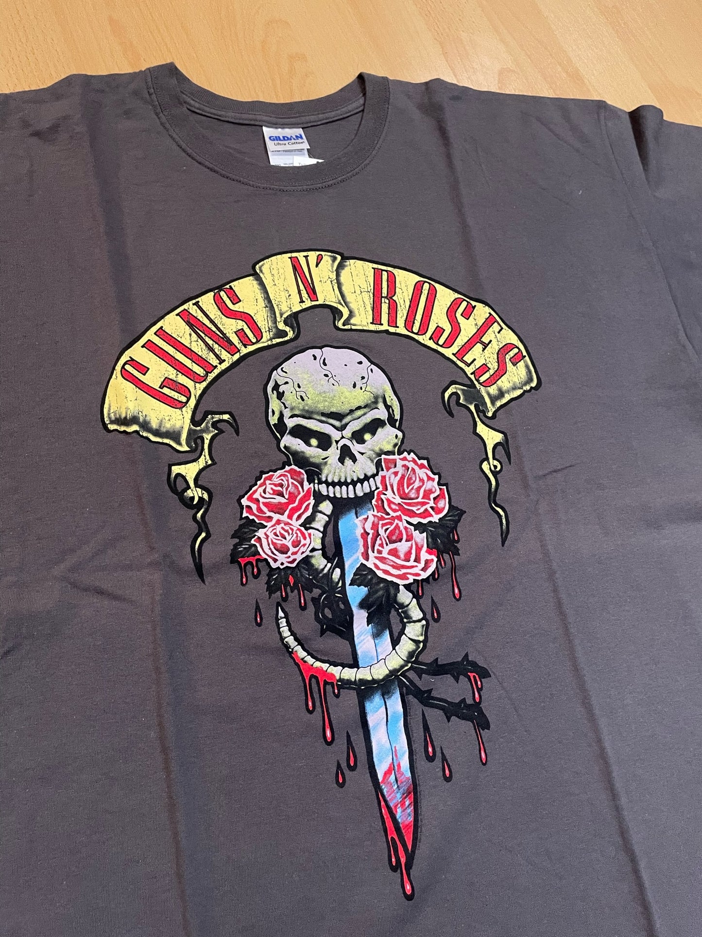 GUNS N ROSES MUSIC BAND GRAY T-SHIRT SZ: XXL