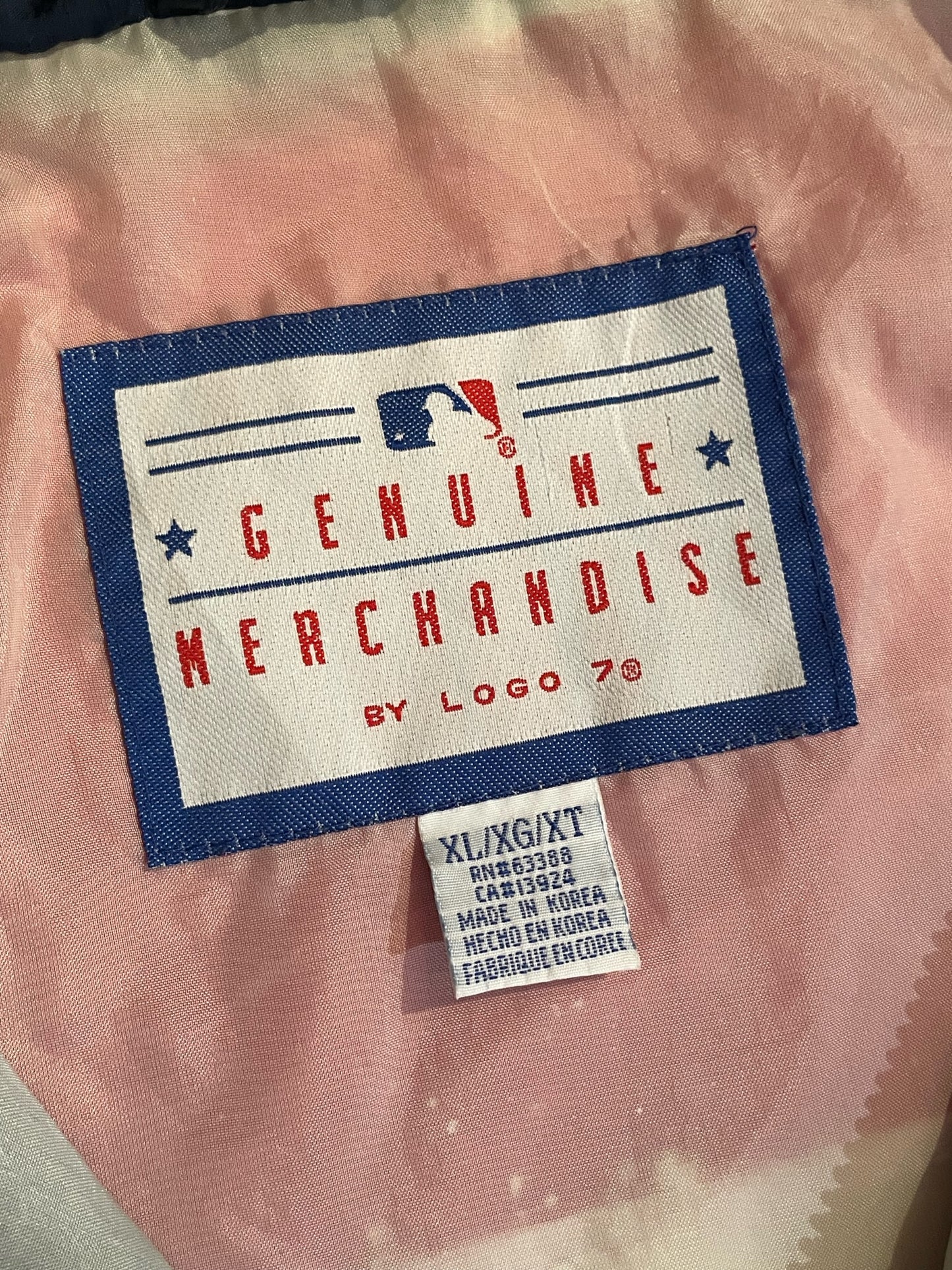 VINTAGE 90s LOGO 7 CLEVELAND INDIANS MLB SPORT JACKET  SZ: XL