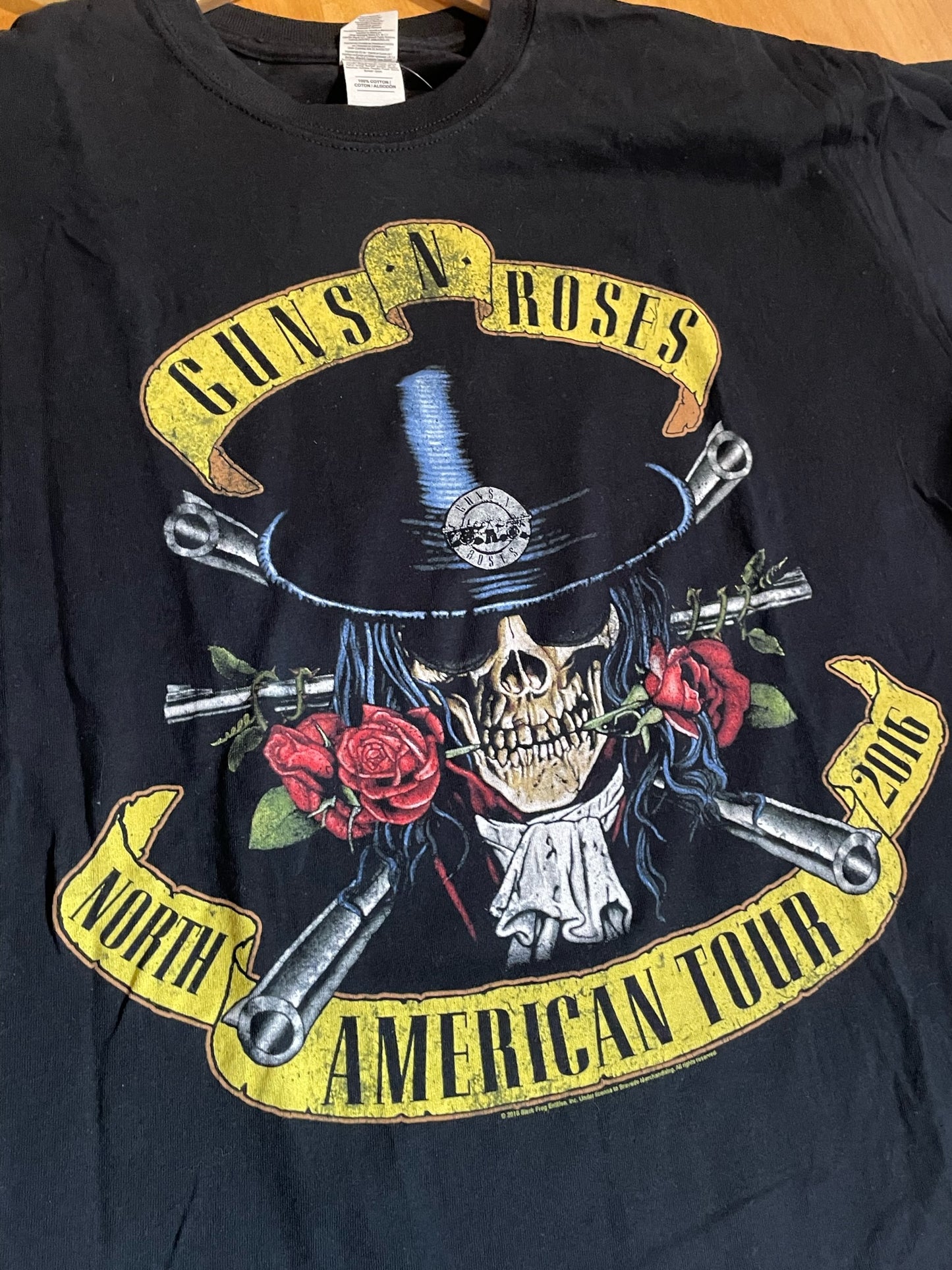 GUNS N' ROSES "NORTH AMERICAN TOUR 2016" MUSIC BAND T-SHIRT SZ: XL