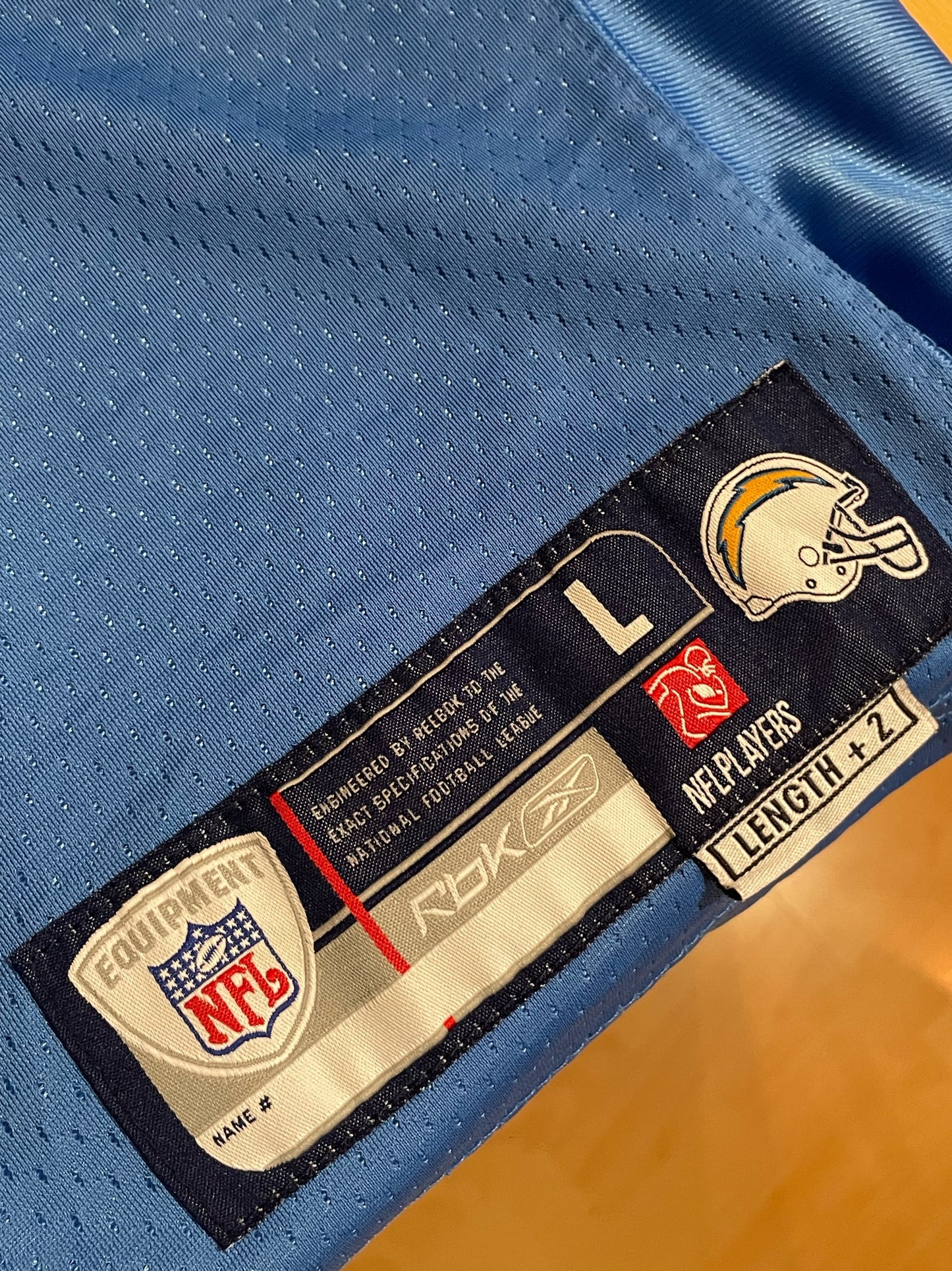 REEBOK LOS ANGELES CHARGERS "TOMLINSON" NFL FOOTBALL JERSEY SZ: L