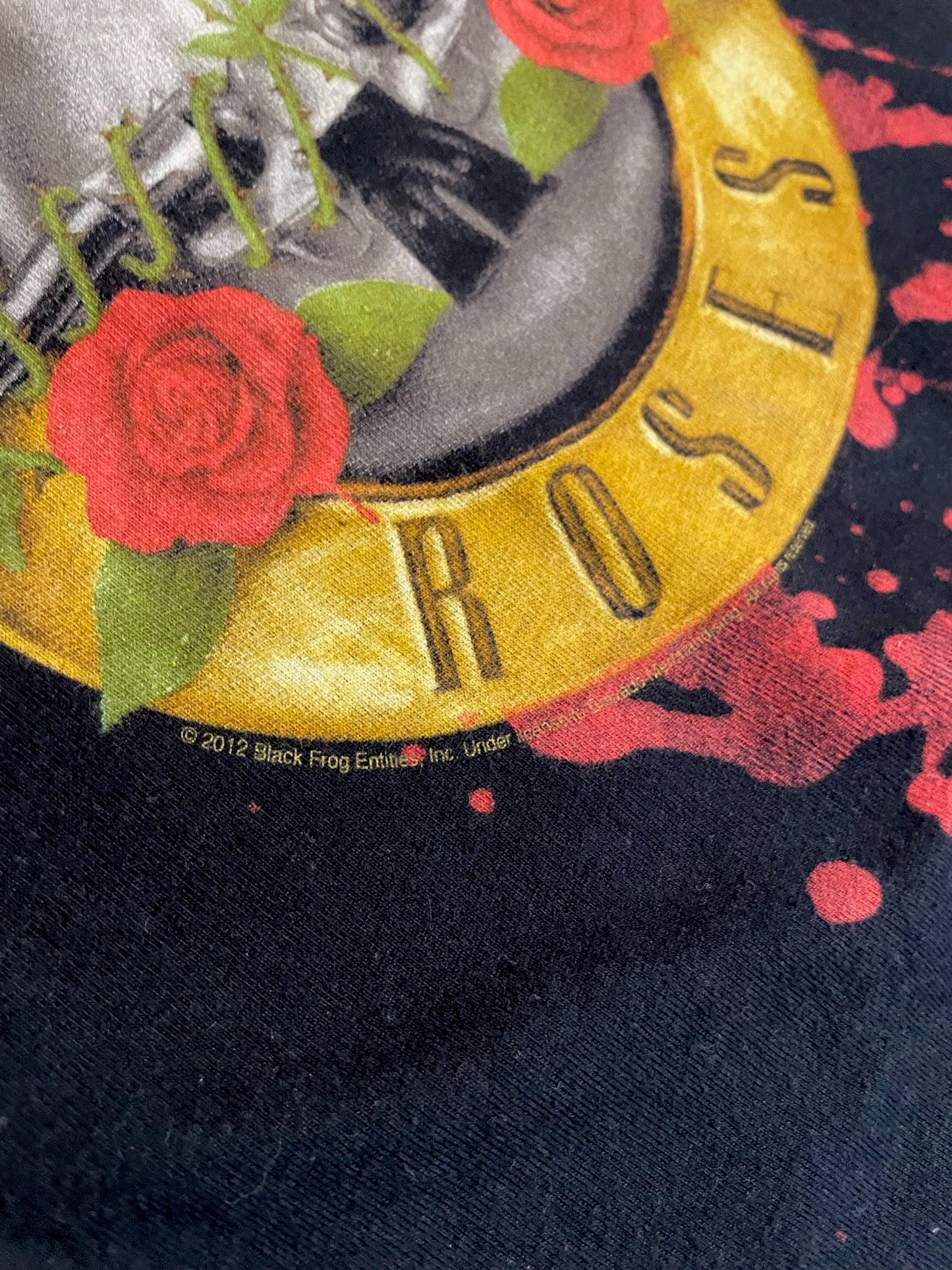 GUNS N ROSES "BLOODED CLASSIC LOGO" MUSIC BAND T-SHIRT SZ: XL