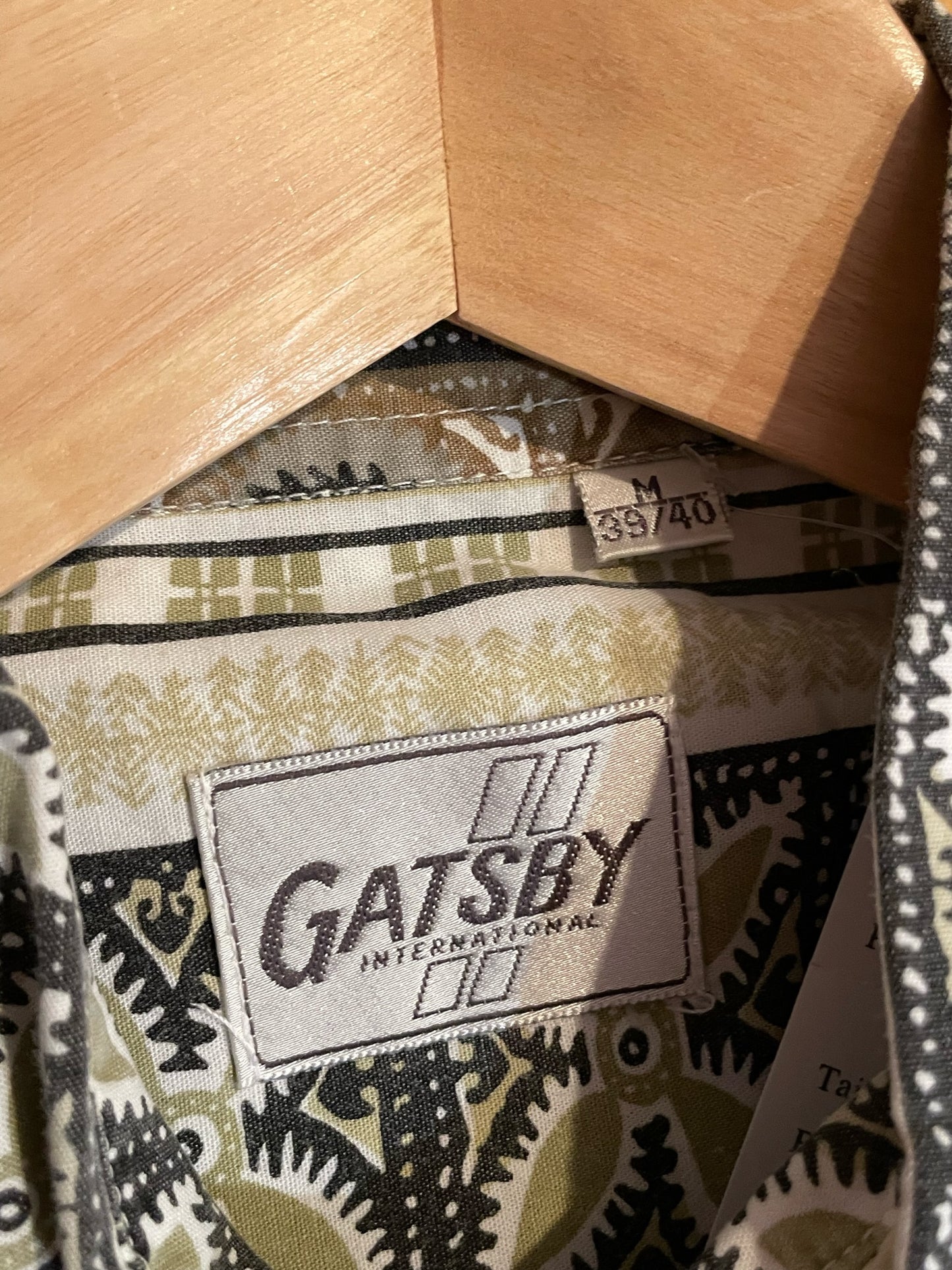 VINTAGE GATSBY OVERSIZE SHORT SLEEVES SHIRT SZ: M